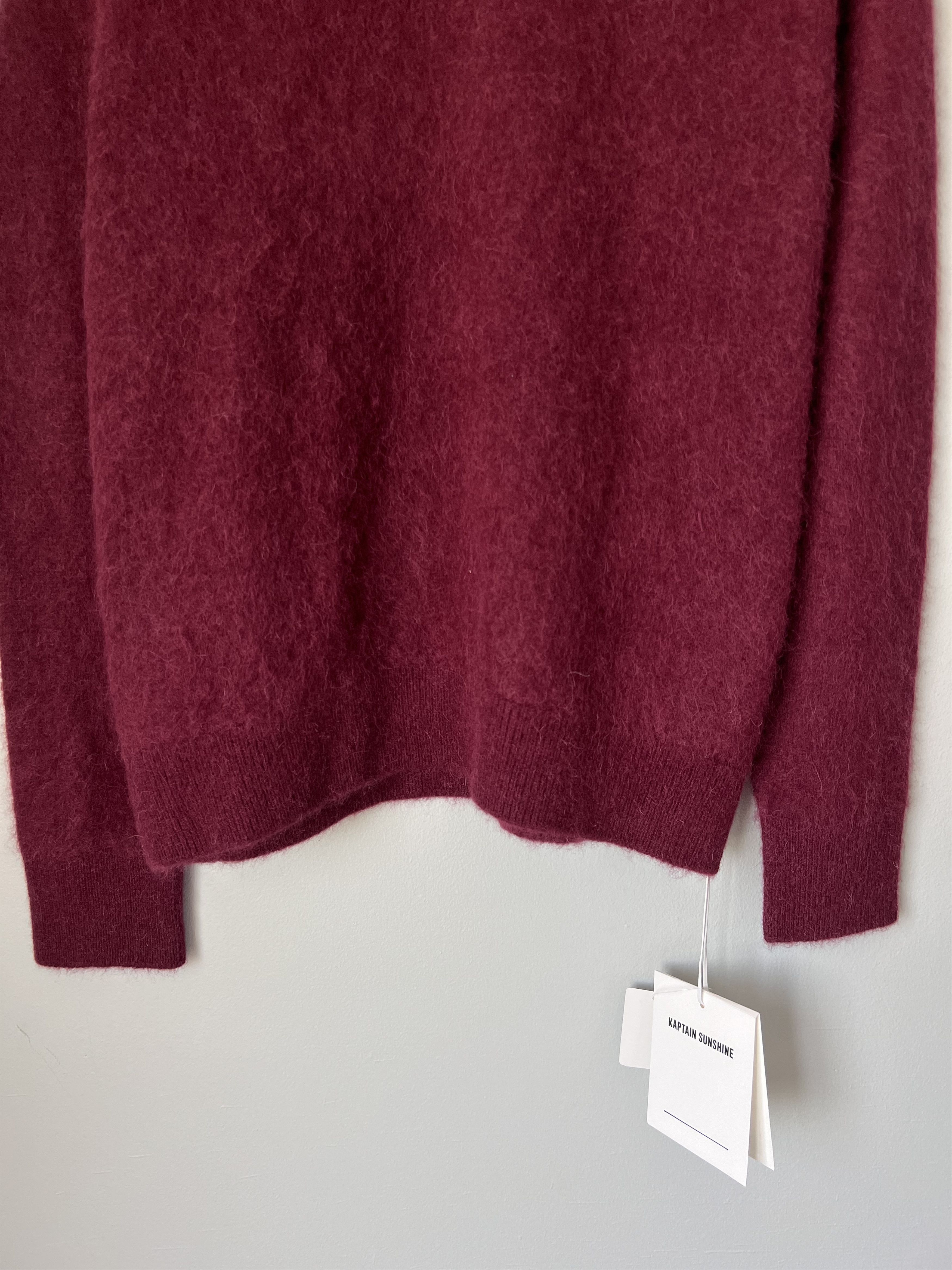 Kaptain Sunshine Kaptain Sunshine Royal Alpaca Knit Pullover in Burgundy Size US XL / EU 56 / 4 - 3 Thumbnail