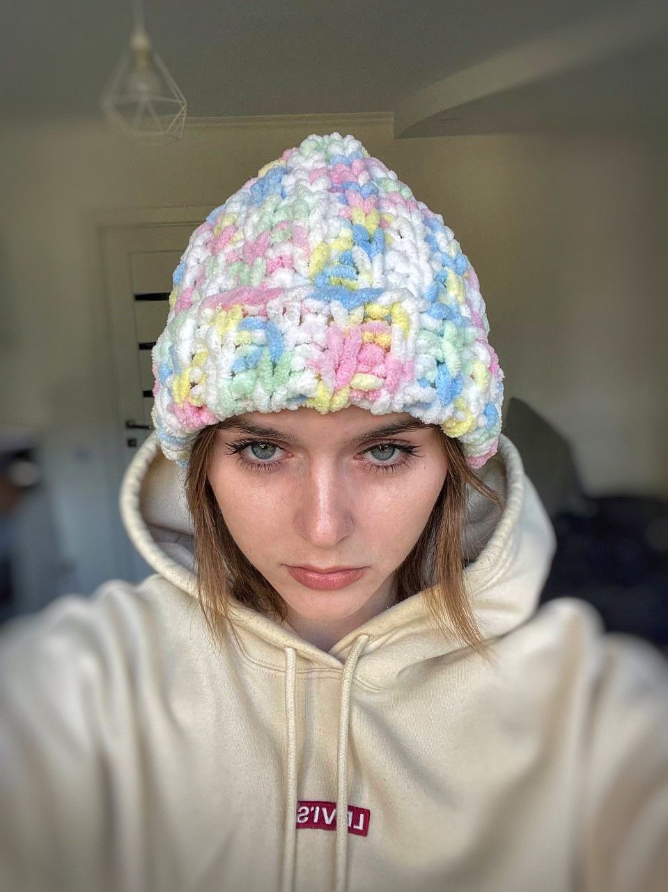 Handmade × Japanese Brand Handmade knitted hat unisex Size ONE SIZE - 2 Thumbnail