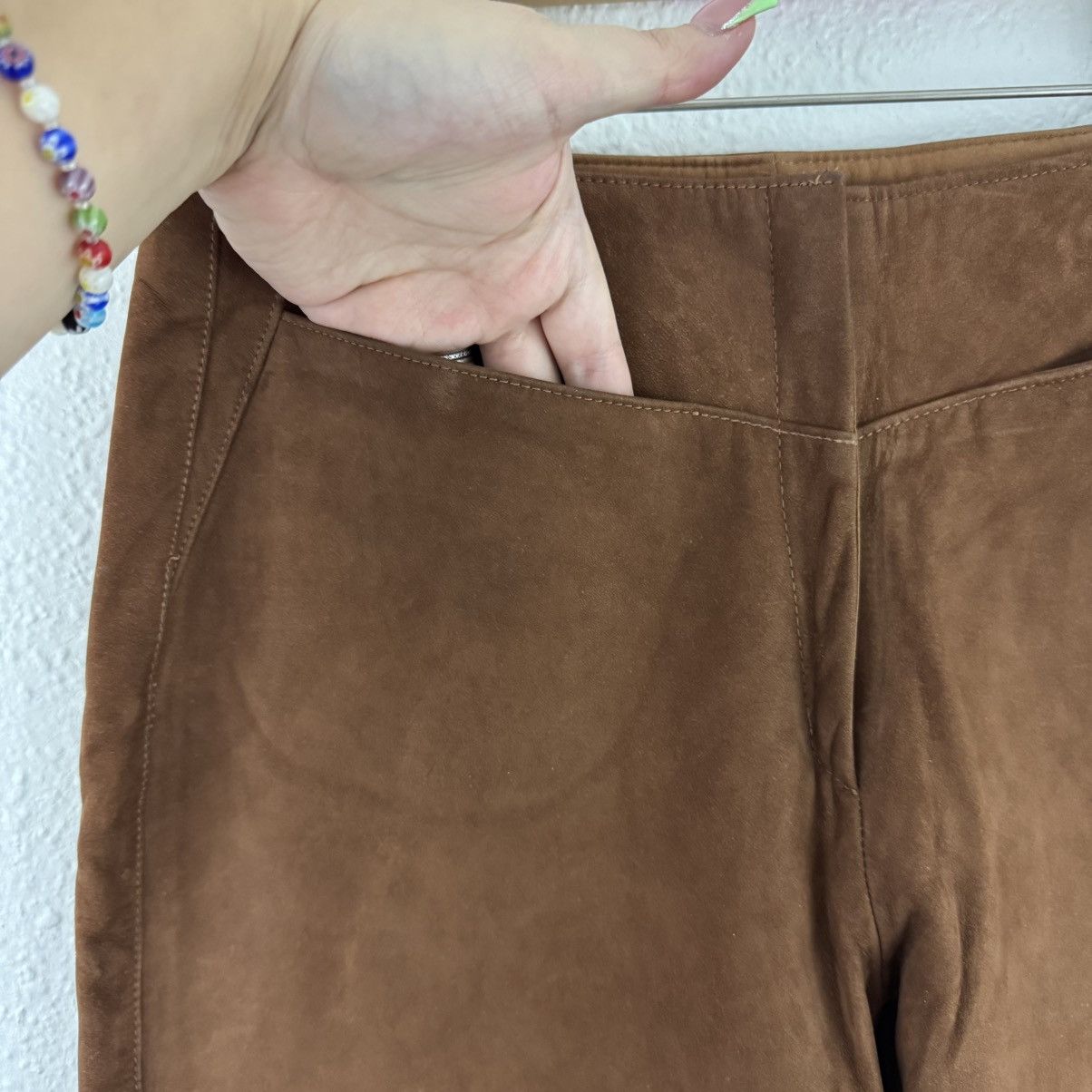 Playboy PLAYBOY Vintage Y2K 90s Brown Suede Bunny Bikercore Pant Size 26" / US 2 / IT 38 - 6 Thumbnail