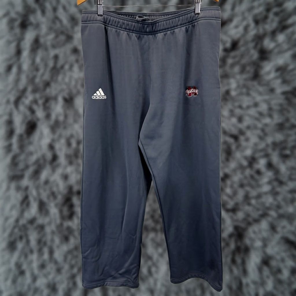 Adidas Adidas Mississippi State University Track Pants Men’s XL Grey Drawstring Size US 36 / EU 52 - 1 Thumbnail