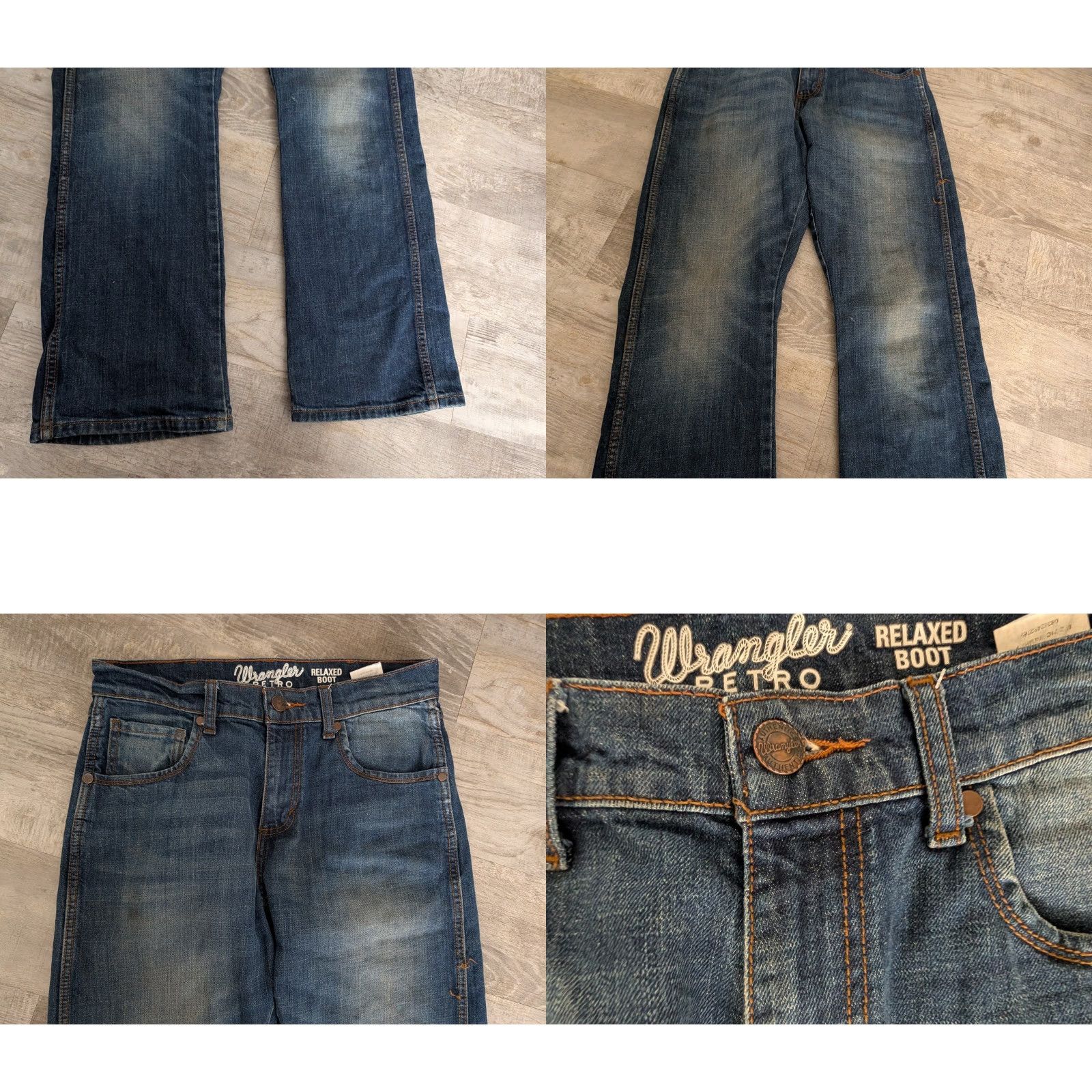 Wrangler Wrangler Jeans Men 30x30 Retro Jackson Hole Medium Wash Bootcut Relaxed Fit Denim USA Cowboy Wrangler Retro Jeans Mens 30 Regular Blue Size US 30 / EU 46 - 8 Thumbnail