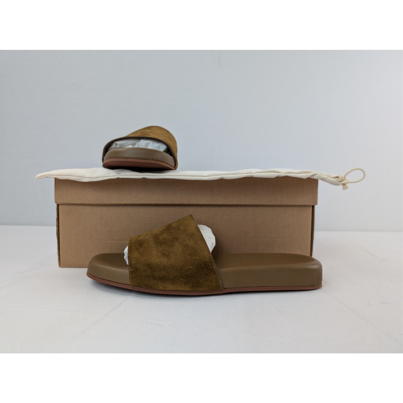 Loro Piana o1rshd1 Sea-Slide Walk Suede Slippers in Tan Size US 8 / EU 41 - 19 Thumbnail