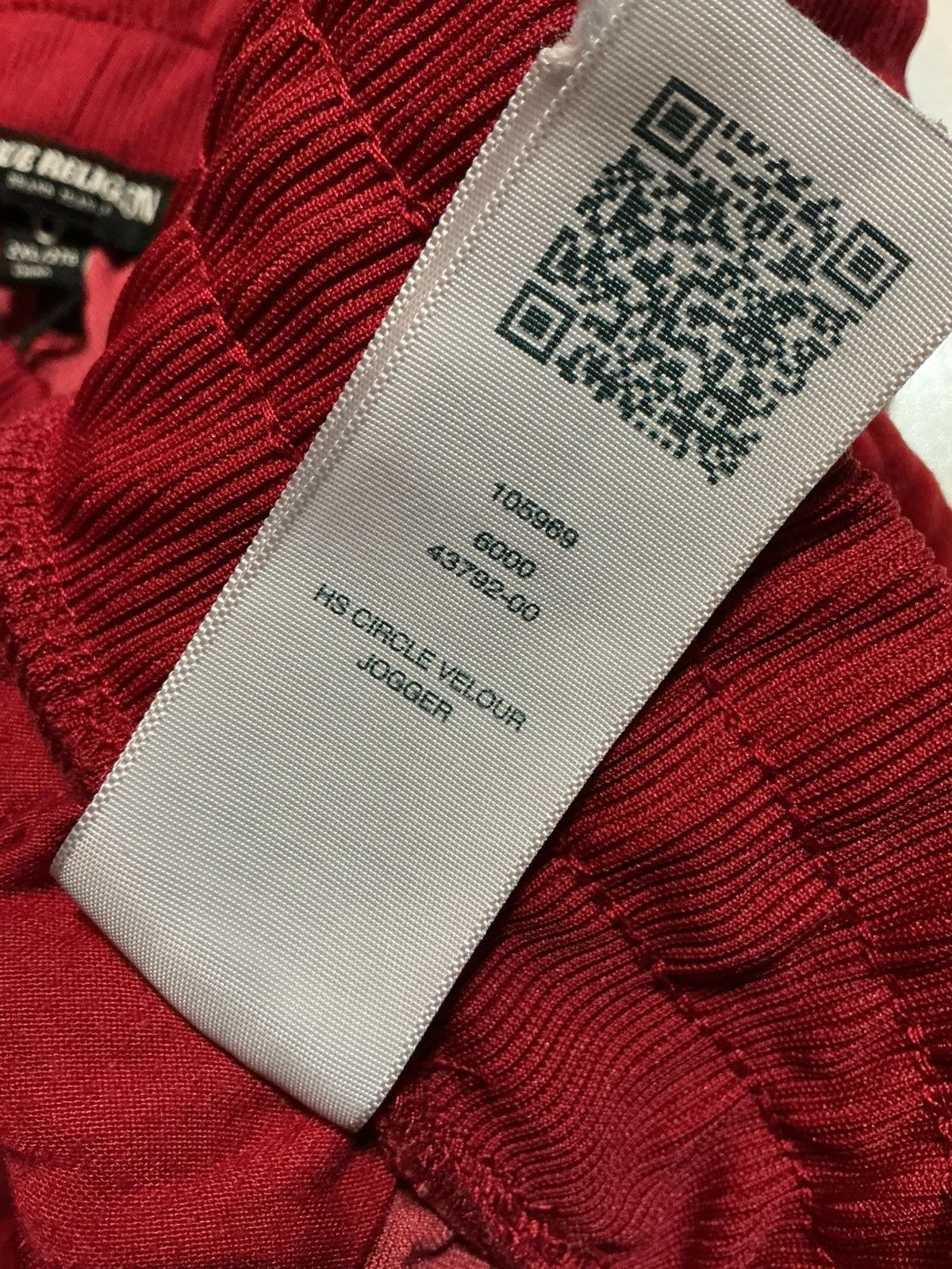 True Religion True Religion Red Dahlia Horseshoe Velour Jogger Track Pants Size US 38 / EU 54 - 7 Thumbnail