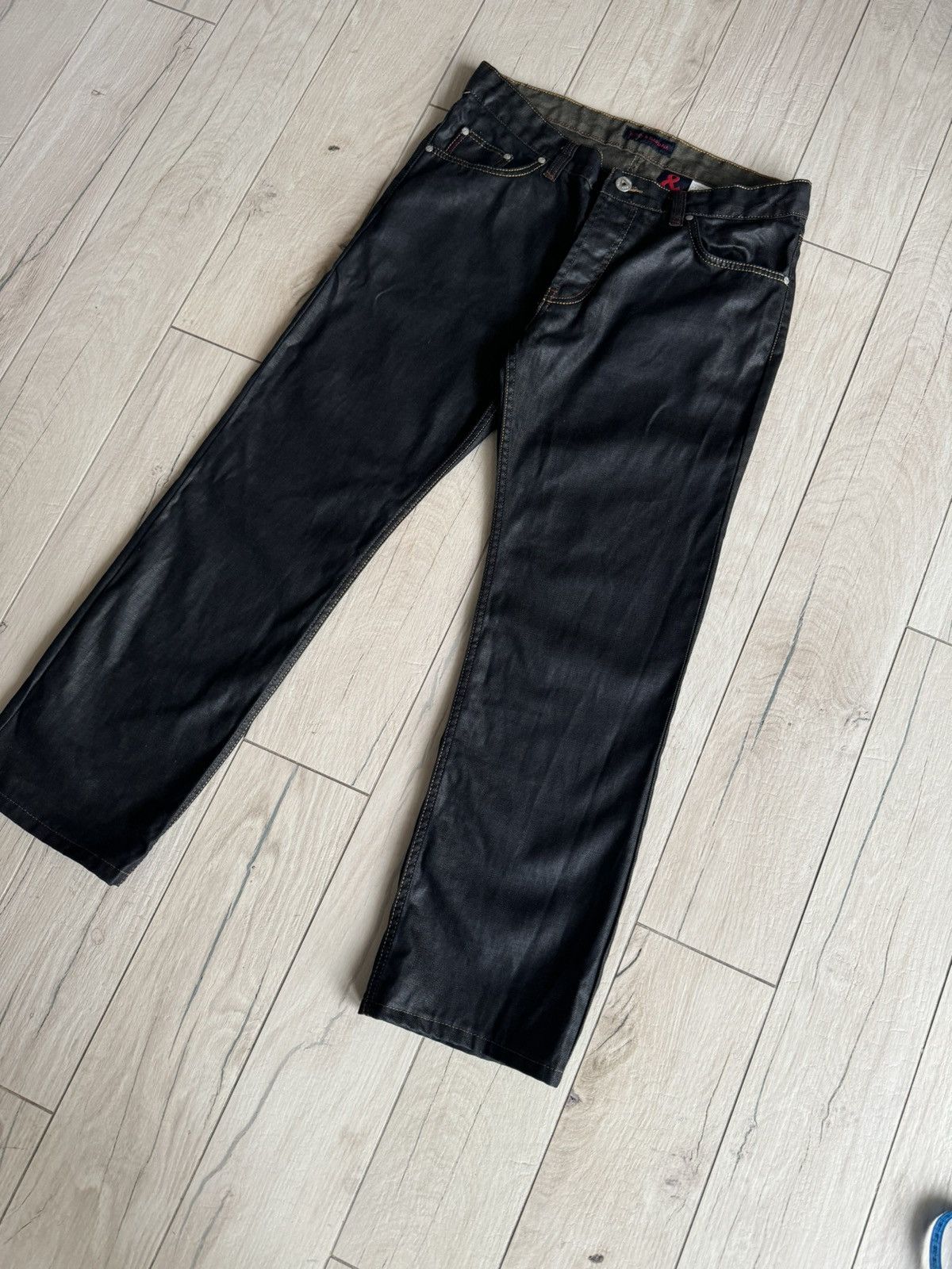 Dolce & Gabbana Dolce & Gabbana Black Waxed Denim Pants Size US 34 / EU 50 - 4 Thumbnail