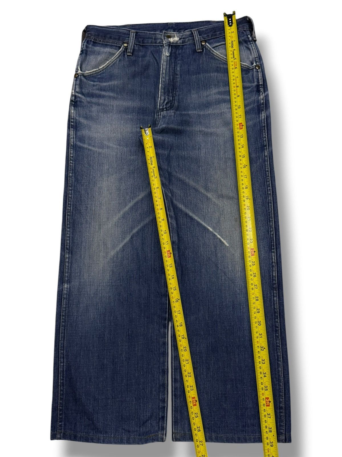 Wrangler Vintage Wrangler 11MWZ Japan Denim Jeans | Wide Straight W32 Size US 32 / EU 48 - 15 Thumbnail