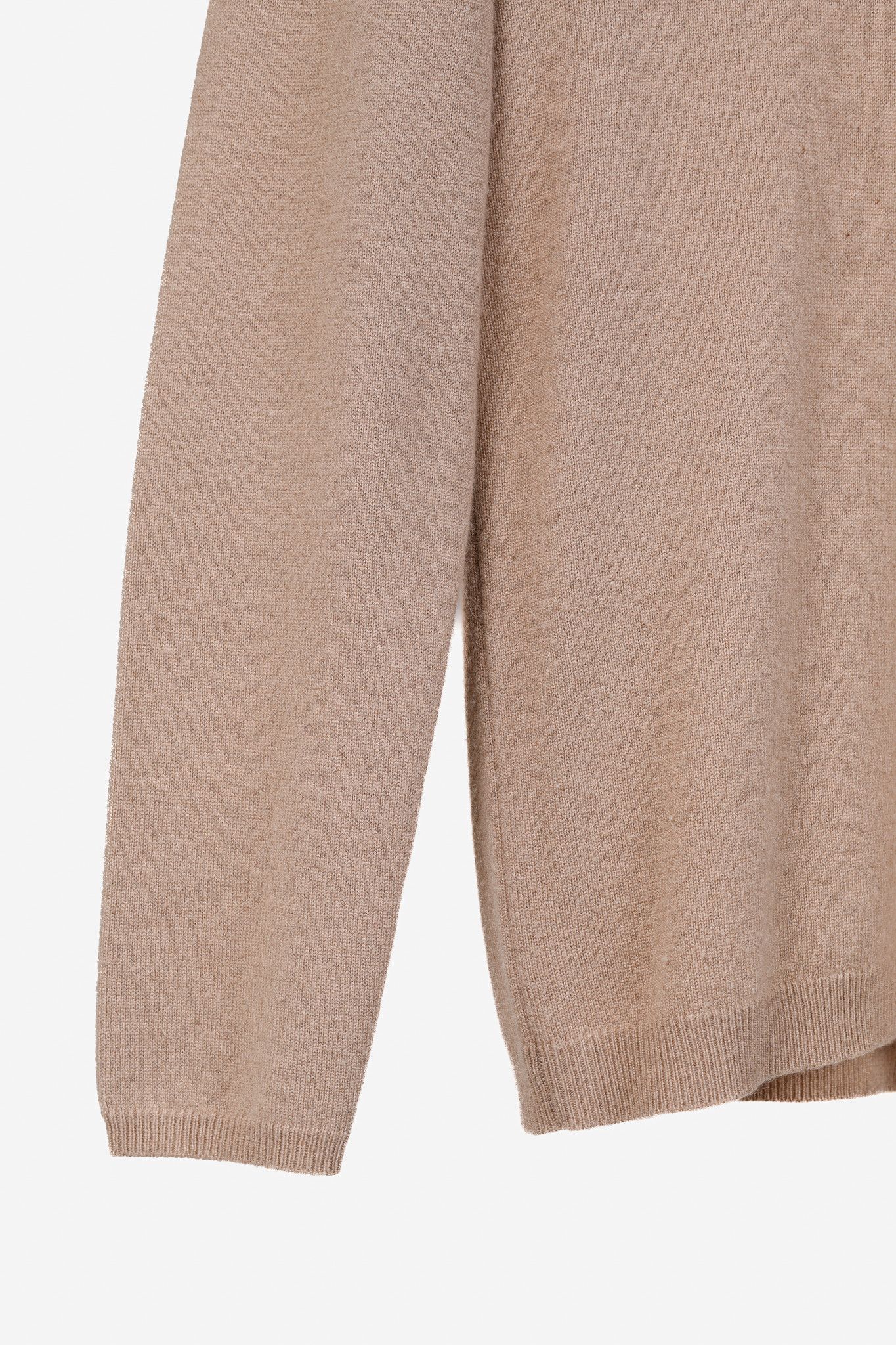 Brunello Cucinelli Brunello Cucinelli Beige Cashmere Elbow-Patch Sweater Size L / US 10 / IT 46 - 6 Thumbnail