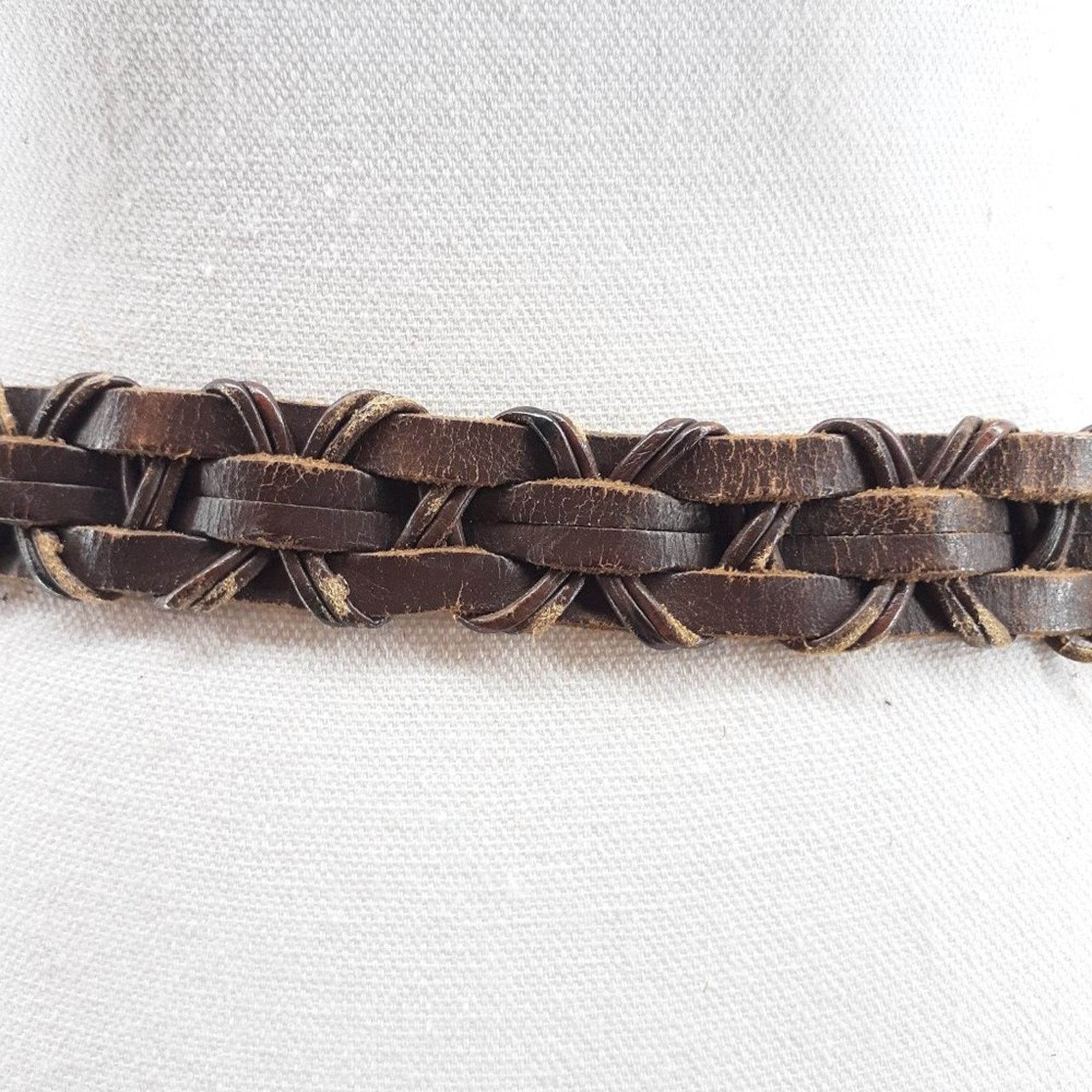 Other Women's Braided Genuine Leather Classic Casual Belt M/L Size ONE SIZE - 12 Thumbnail