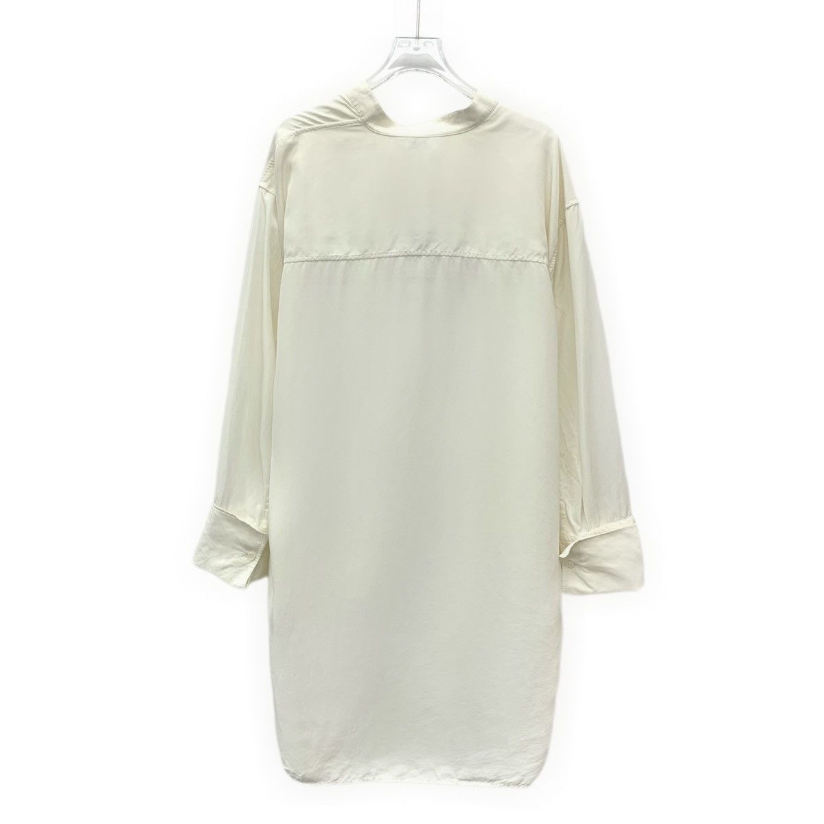 Loewe Loewe White Silk V-neck Long-sleeve Irregular Shirt K26WX Size US S / EU 44-46 / 1 - 2 Thumbnail