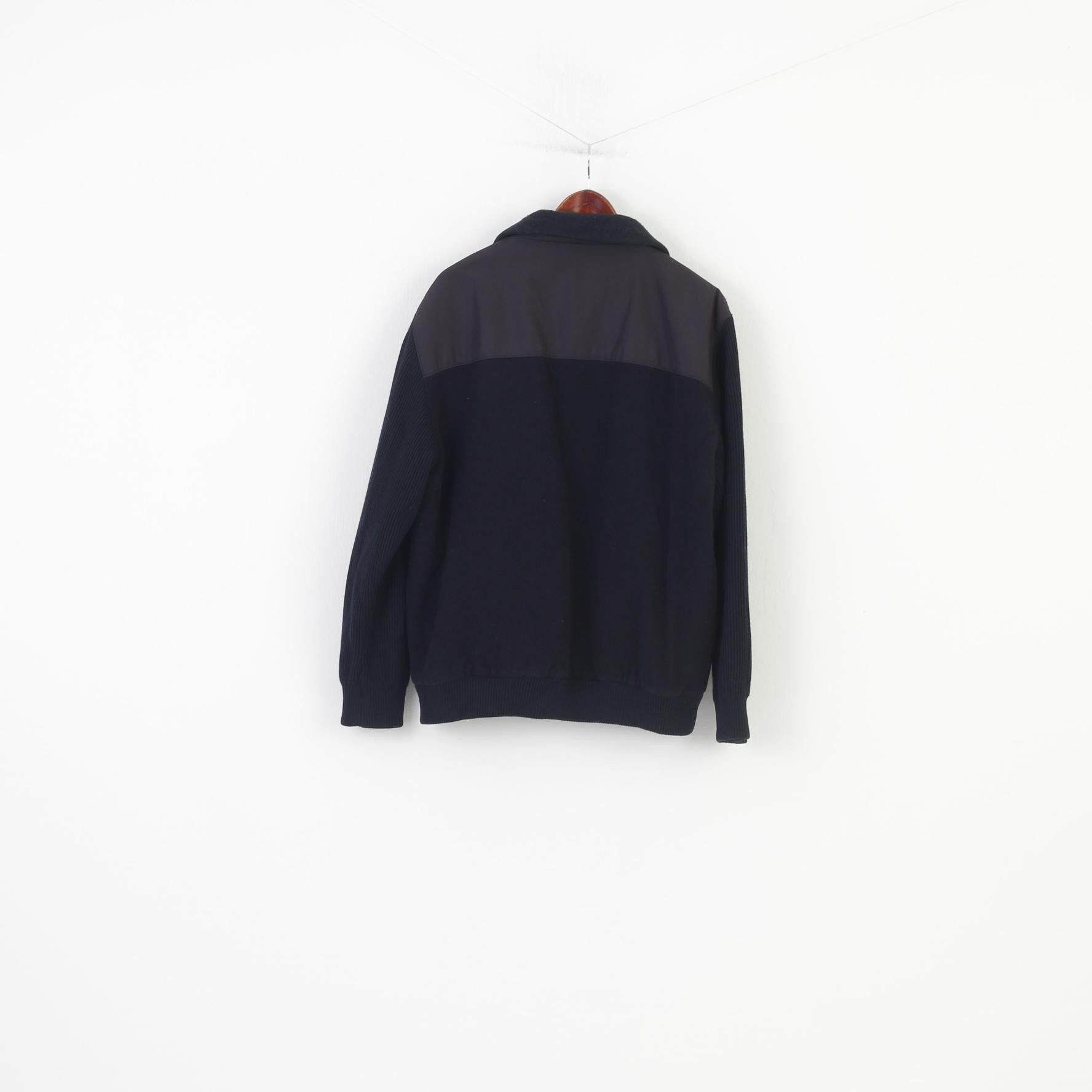 Vintage Claudio Campione Men L Sweater Navy Wool Vintage 0164 Size US L / EU 52-54 / 3 - 7 Thumbnail