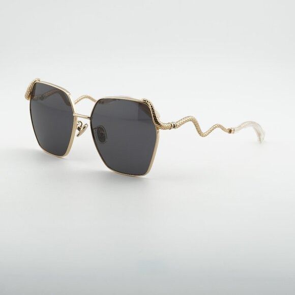 Roberto Cavalli Roberto Cavalli SRC035M 0300 Sunglasses Gold Geometric Frame Size ONE SIZE - 1 Thumbnail