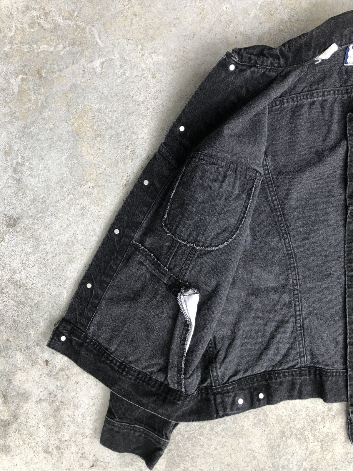 If Six Was Nine Vintage 90s Lee Denim Jacket Distressed Jeans Baggy Size US XL / EU 56 / 4 - 10 Thumbnail
