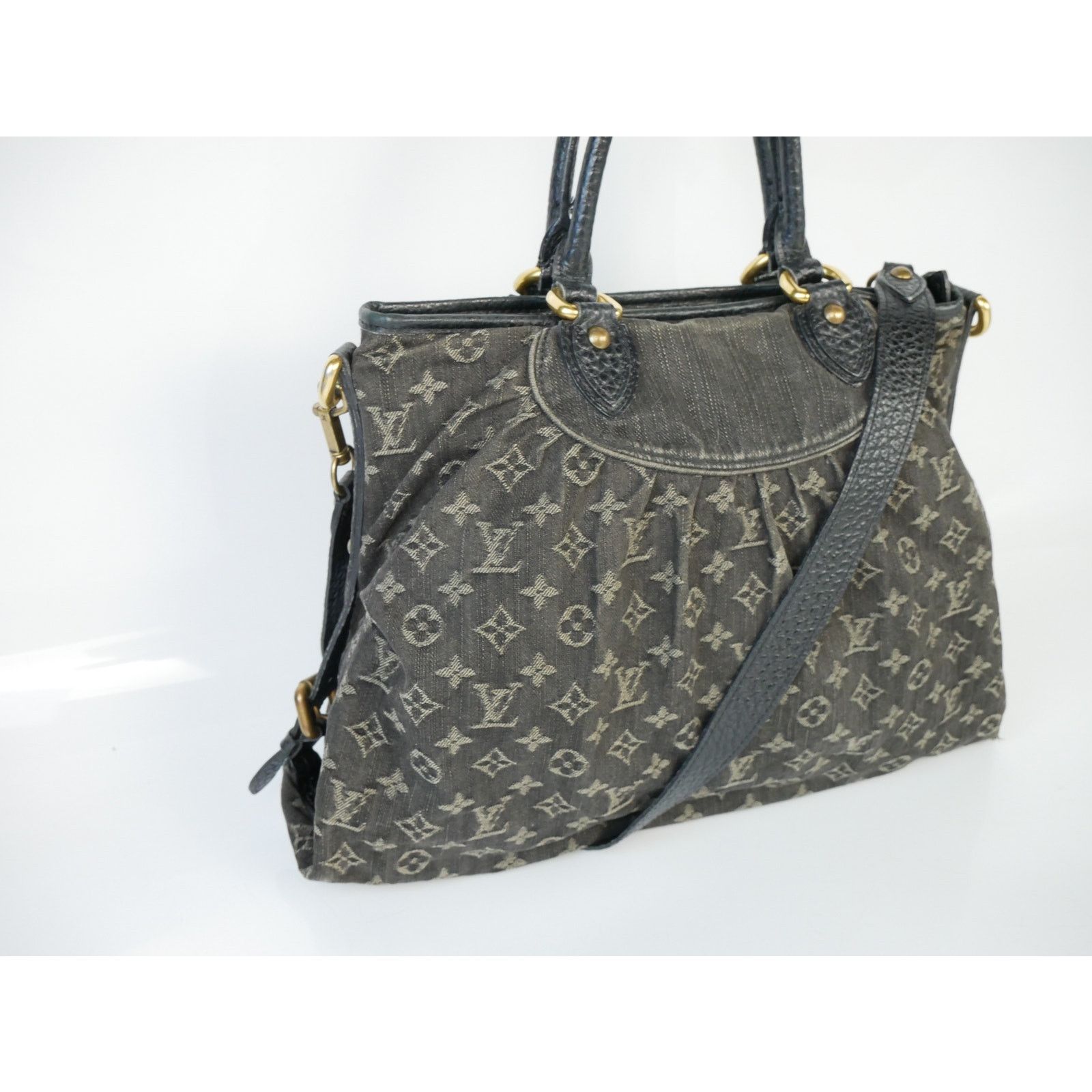 Louis Vuitton Louis Vuitton Black Denim Neo Cabby Tote Size ONE SIZE - 6 Thumbnail