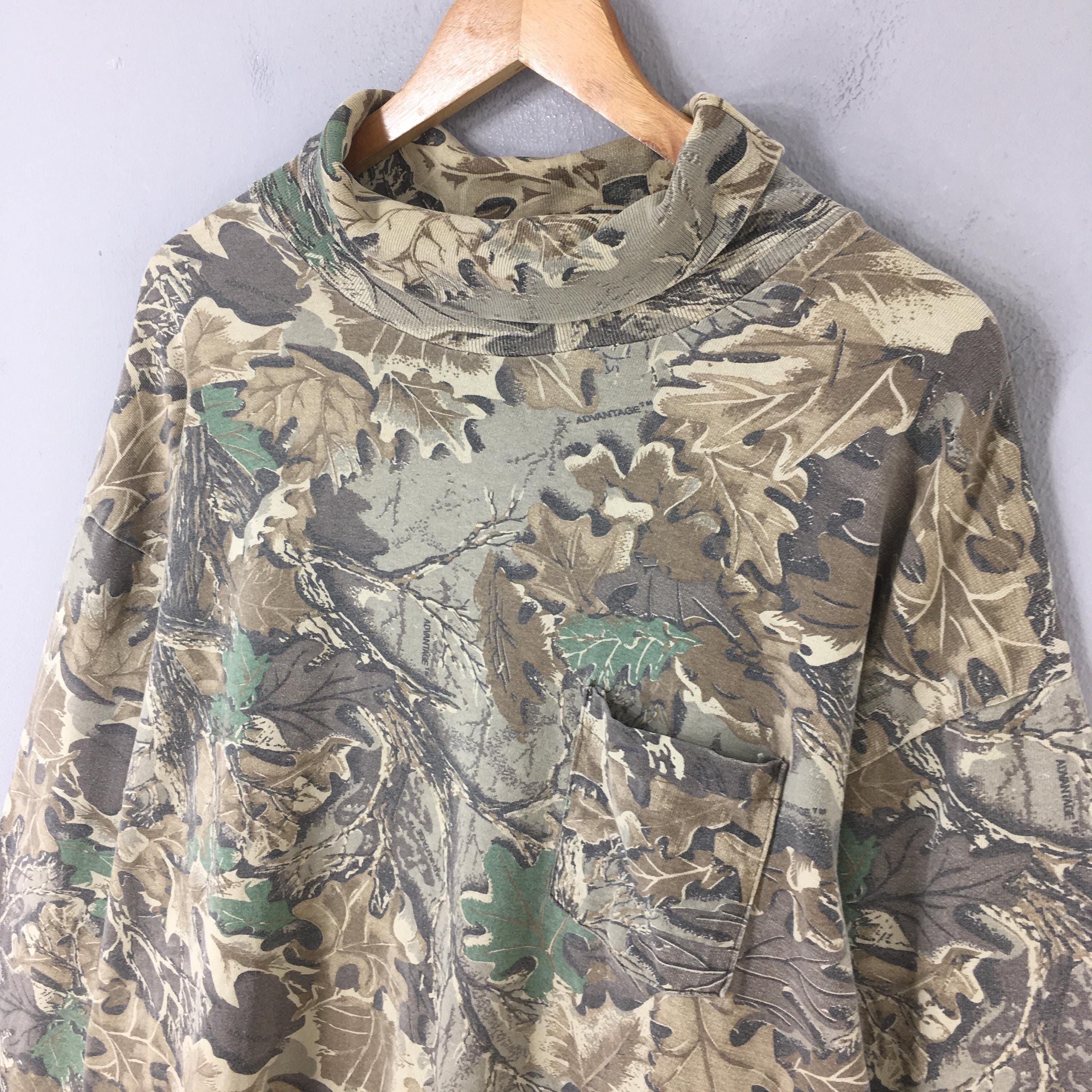 Mossy Oaks × Realtree × Vintage 90s Red Head Mossy Oak Tree Camo Turtleneck Shirt Large Size US L / EU 52-54 / 3 - 3 Thumbnail