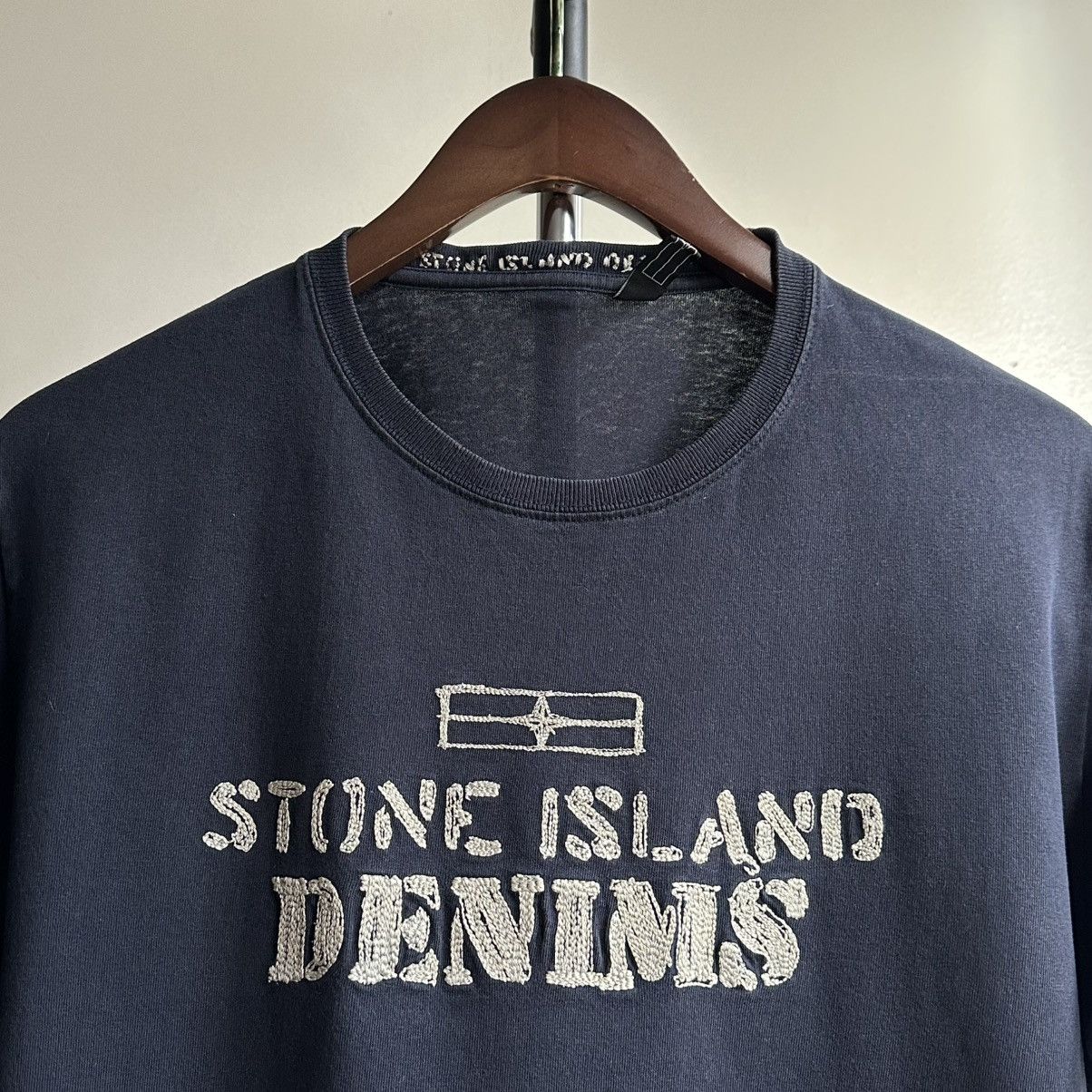 Stone Island VINTAGE STONE ISLAND DENIMS TEE Size US L / EU 52-54 / 3 - 2 Thumbnail