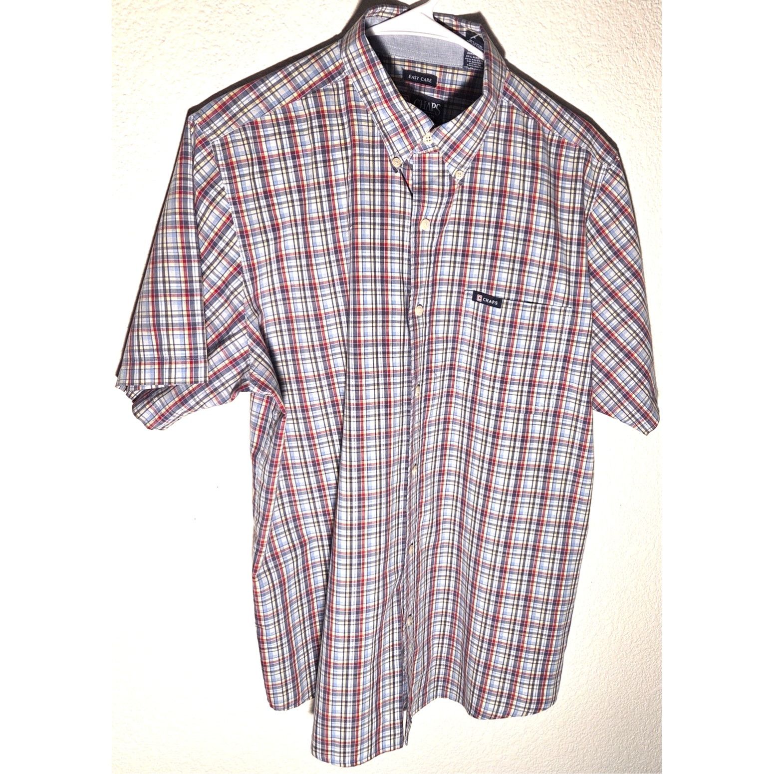 Chaps Chaps Large Plaid Short Sleeve Multicolor Button Up Size US L / EU 52-54 / 3 - 2 Thumbnail