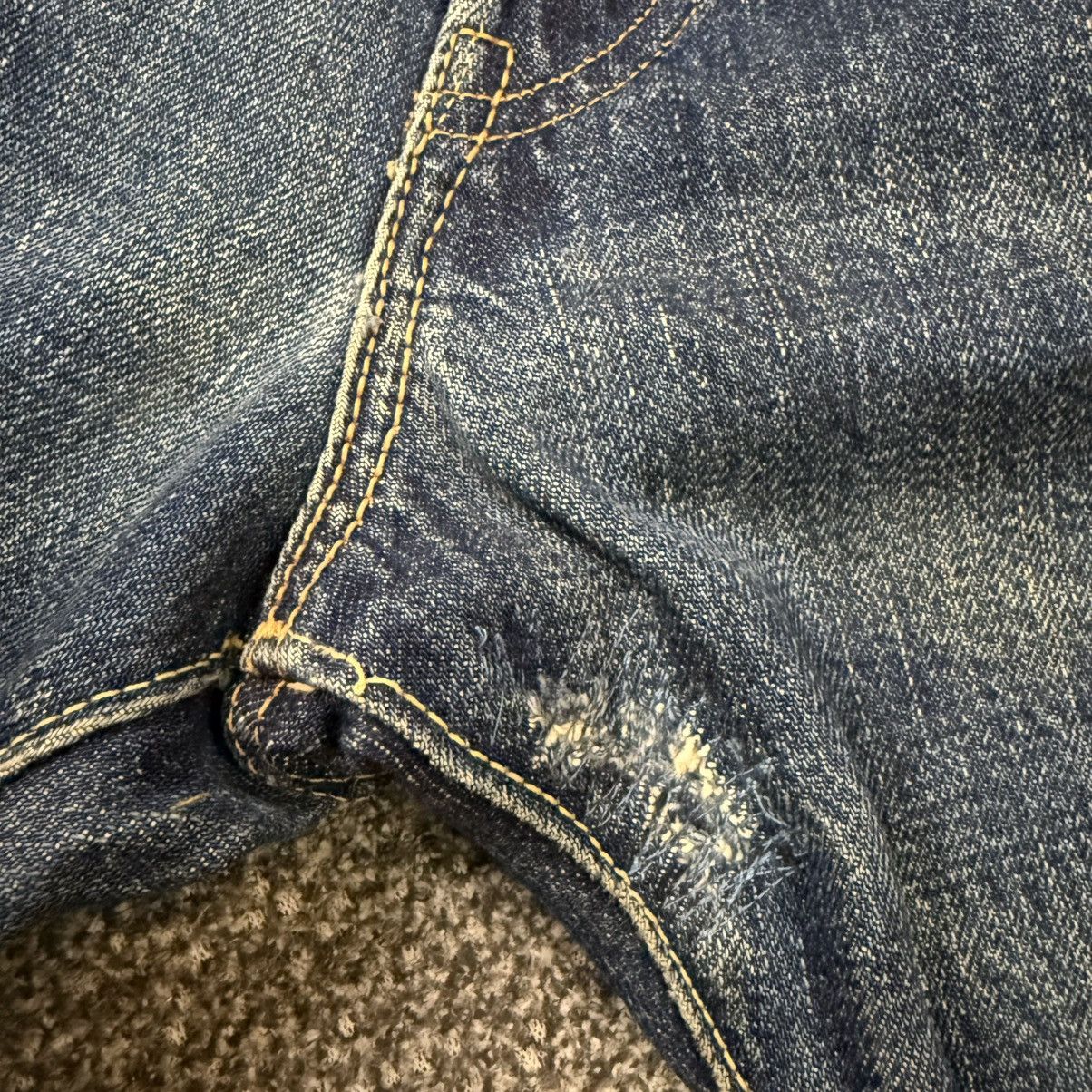Full Count & Co. Vintage Selvedge Ripped 1101 W34 Full Count Denim Wideleg Size US 34 / EU 50 - 12 Thumbnail