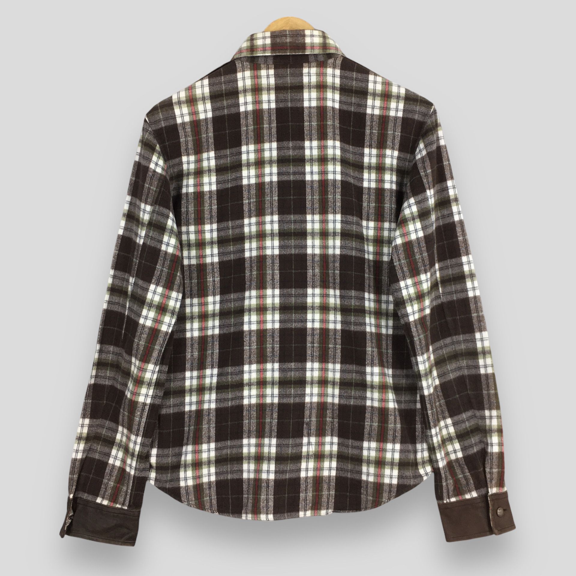 Vintage Vintage Roar Japanese Designer Brown Checkered Flannel Shirt Size US S / EU 44-46 / 1 - 7 Thumbnail