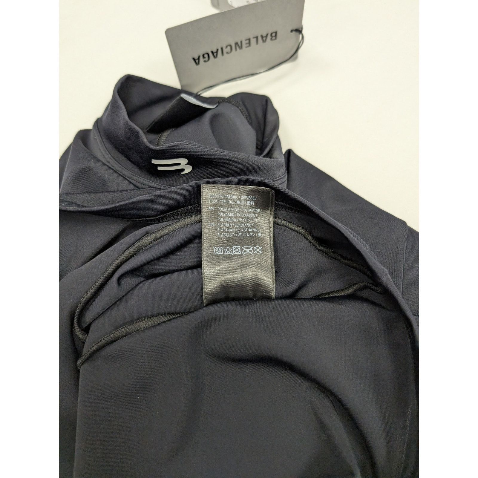 Balenciaga o1rshd1 Top Short Sleeve Fitted Top T-Shirt in Black Size US L / EU 52-54 / 3 - 15 Thumbnail