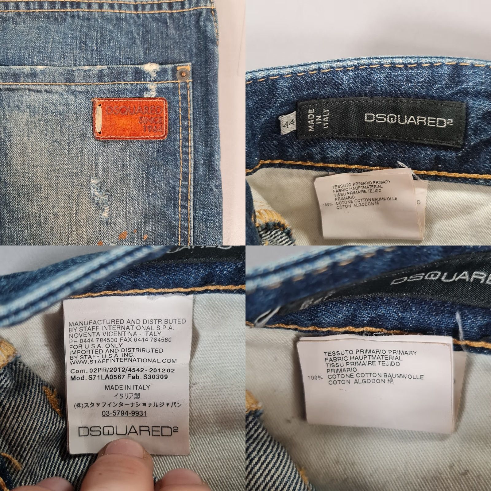 Dsquared2 Dsquared2 Jeans Blue 44 Kenny Twist Distressed Denim 5-Pocket Button Fly Jeans Mens Size US 44 / EU 60 - 8 Thumbnail