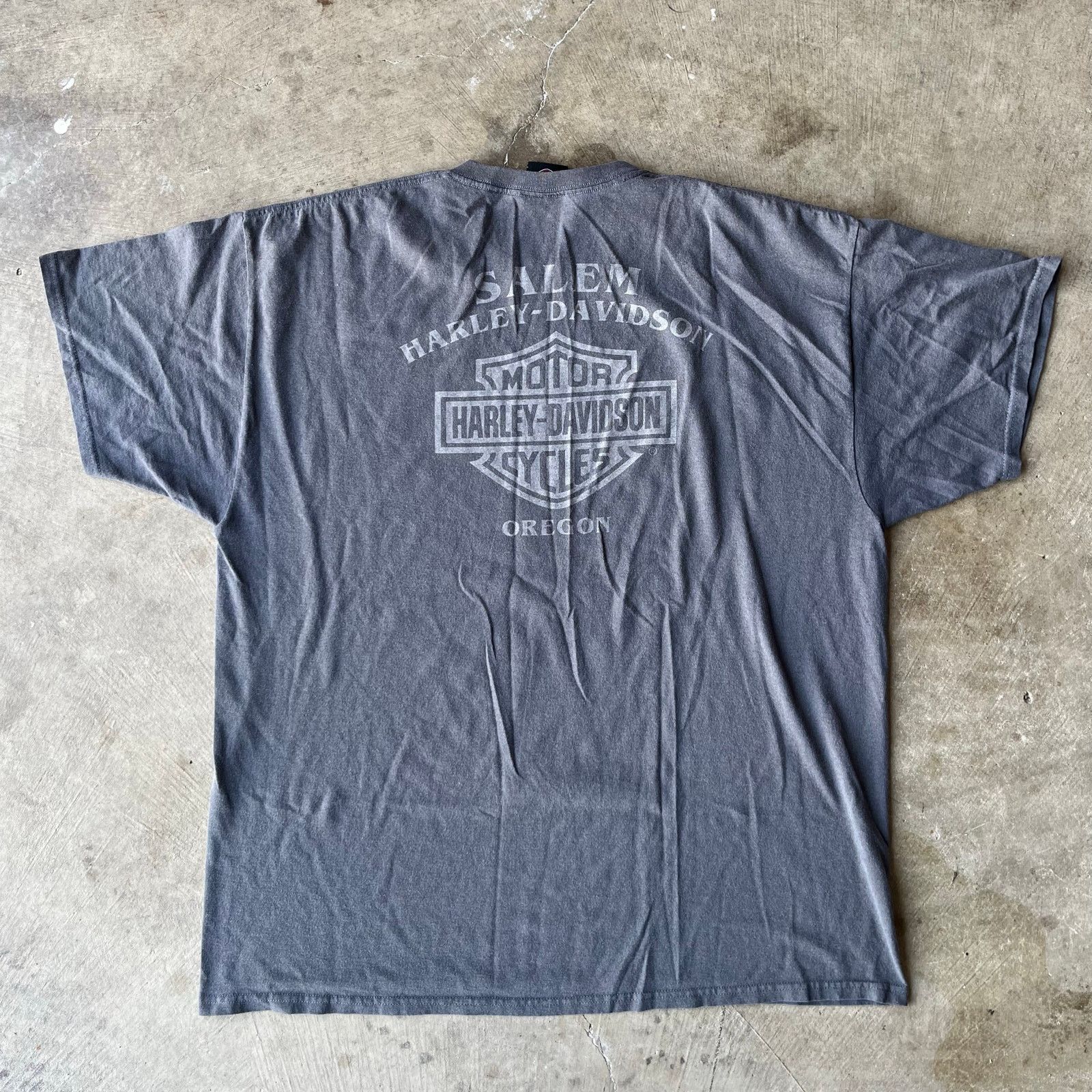Vintage VINTAGE HARLEY DAVIDSON BIKER Y2K GRAY SHIRT SALEM 2XL Size US XXL / EU 58 / 5 - 2 Thumbnail
