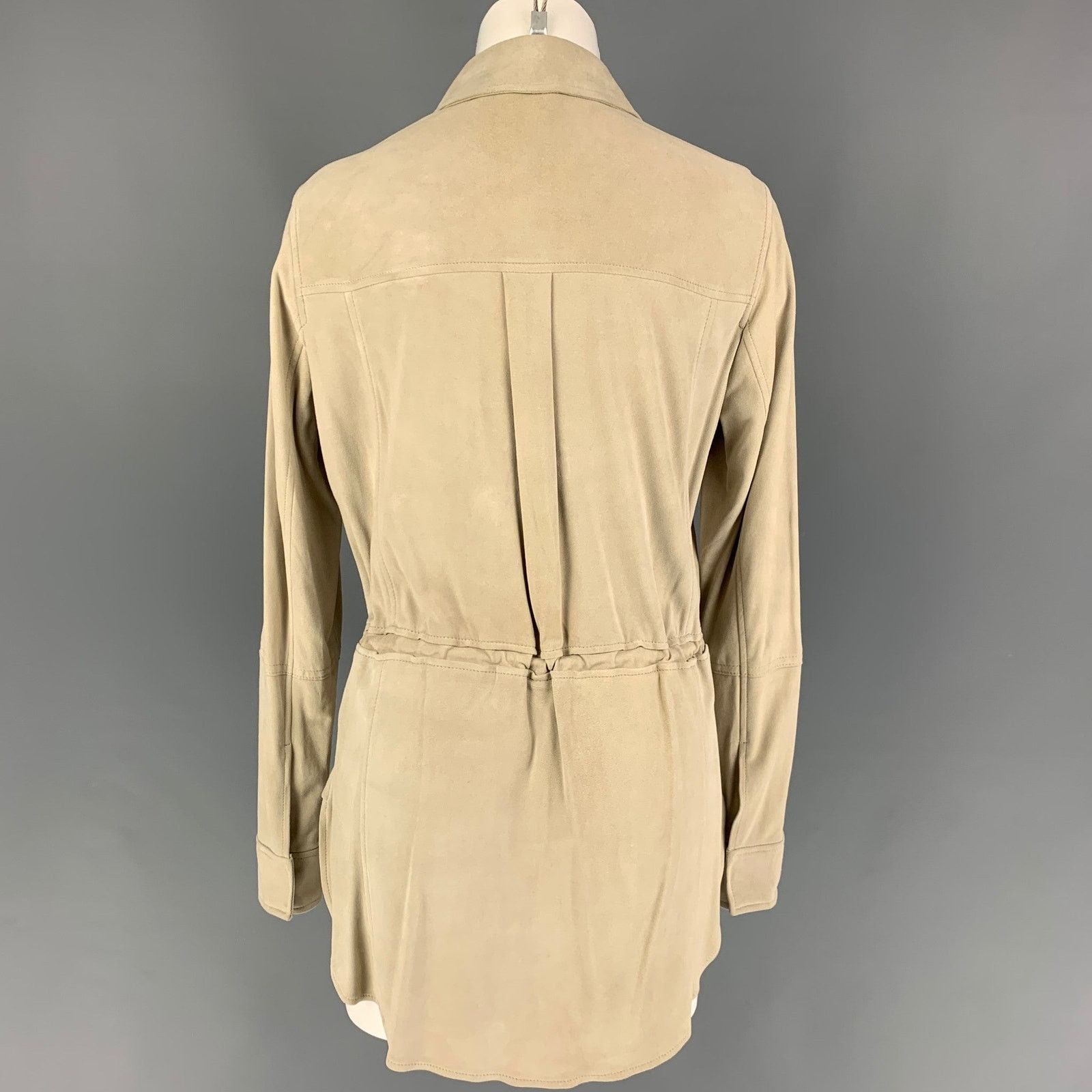 Vince VINCE Size S Beige Suede Parka Jacket Size S / US 4 / IT 40 - 3 Thumbnail