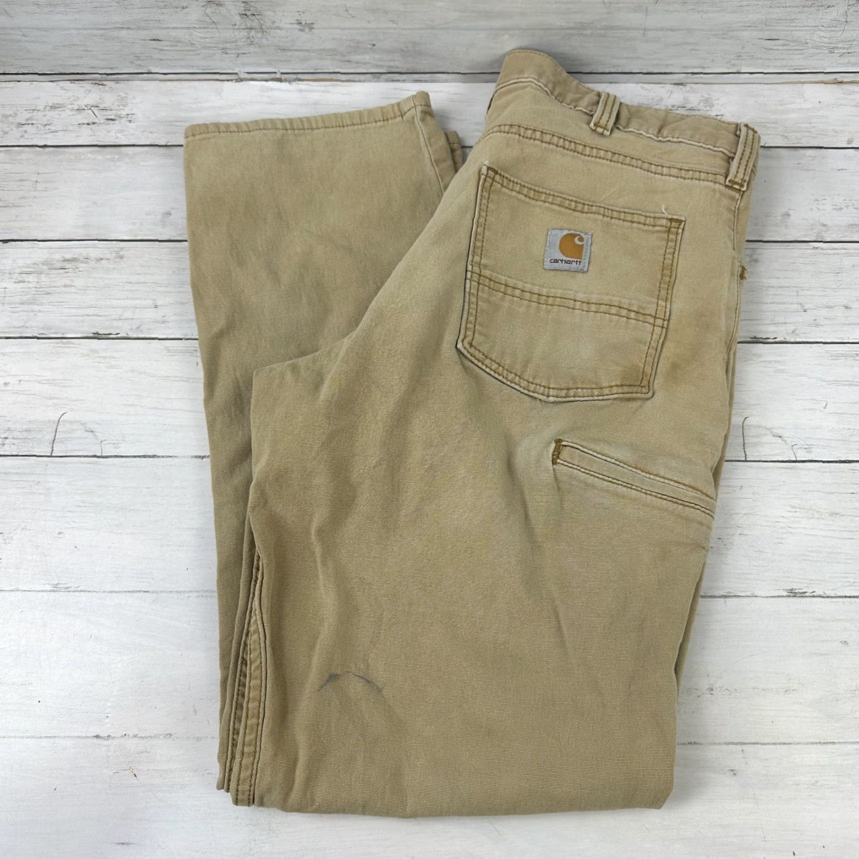 Carhartt Carhartt Pants Baggy Relaxed Fit 5-Pocket Canvas Workwear Mens 34x32 Brown Industrial Carpenter Short Description: Stains - Pre-Owned Size US 34 / EU 50 - 2 Thumbnail