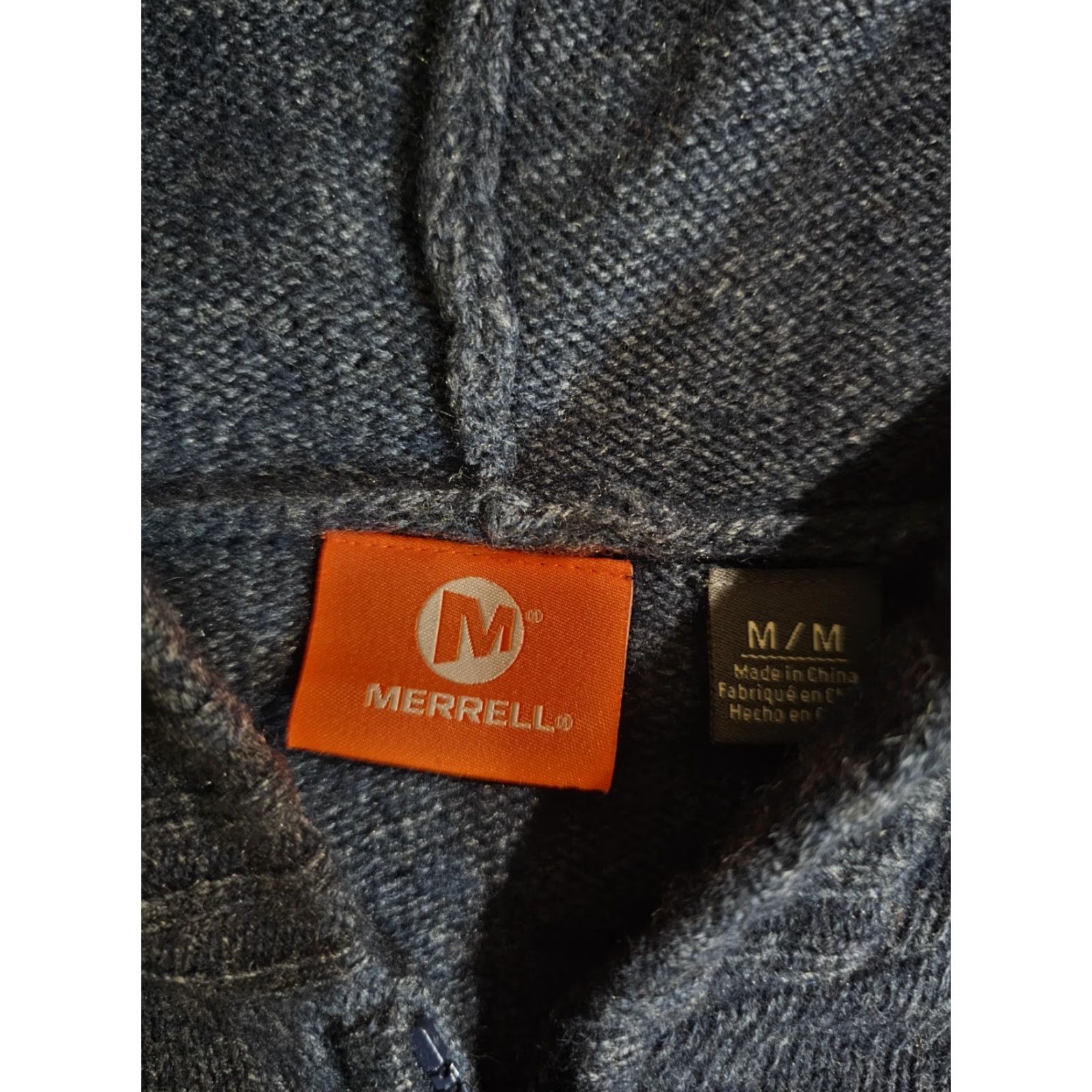 Merrell Merrell Classic Wool Blend Hooded Full Zip Sweater Womens Sz Medium Blue/Orange Size M / US 6-8 / IT 42-44 - 4 Thumbnail