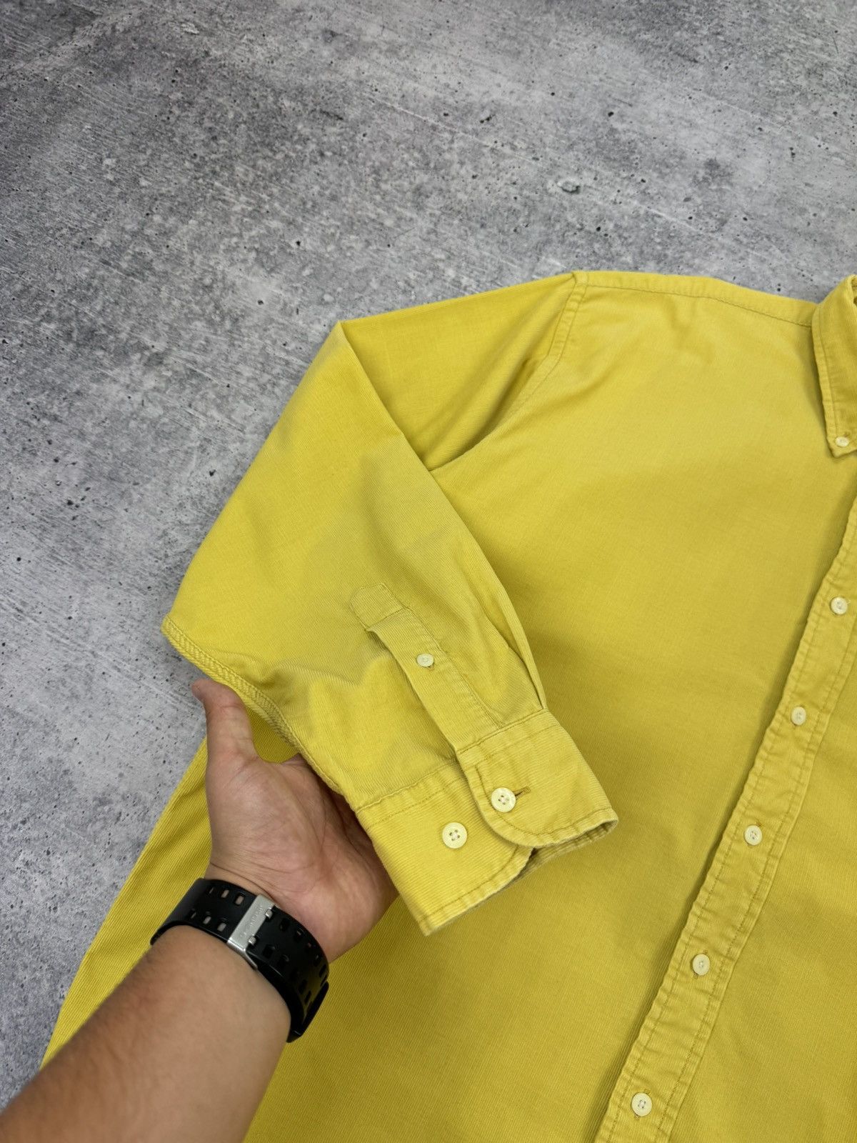 Burberry Vintage Thomas Burberry Logo Casual Yellow Button Up Shirt L Size US L / EU 52-54 / 3 - 7 Thumbnail