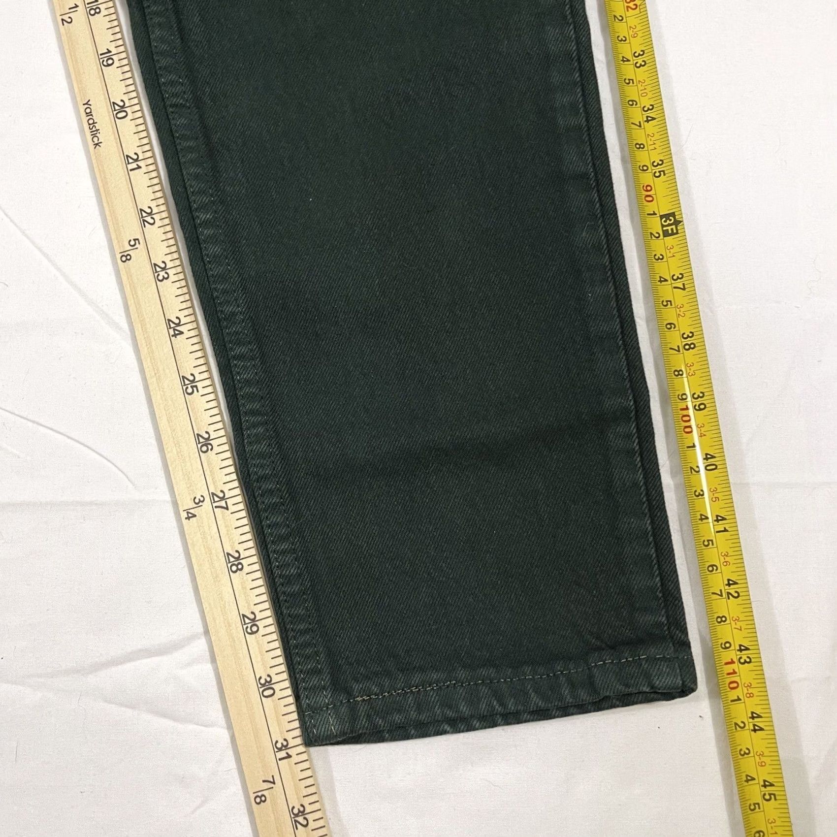 Levi's VINTAGE Levi's Jeans 512 Slim 90s Women Green 11 LONG Denim Cotton High Rise Regular Fit Tapered 100% Cotton 90s Theme Womens Size 32" / US 10 / IT 46 - 3 Thumbnail