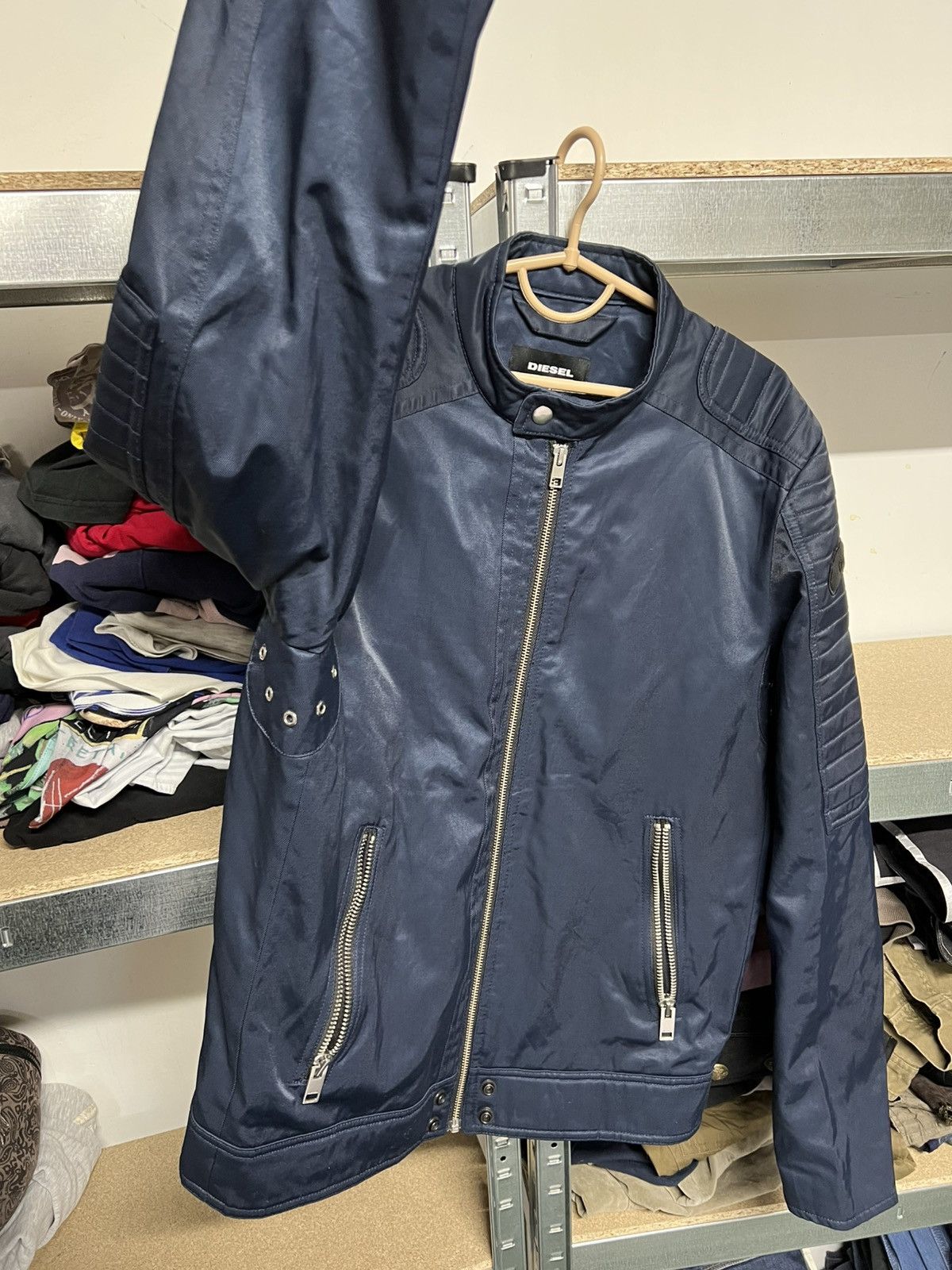 Diesel Vintage Y2K Diesel Biker Jacket Streetwear 90s Style Size US L / EU 52-54 / 3 - 6 Thumbnail