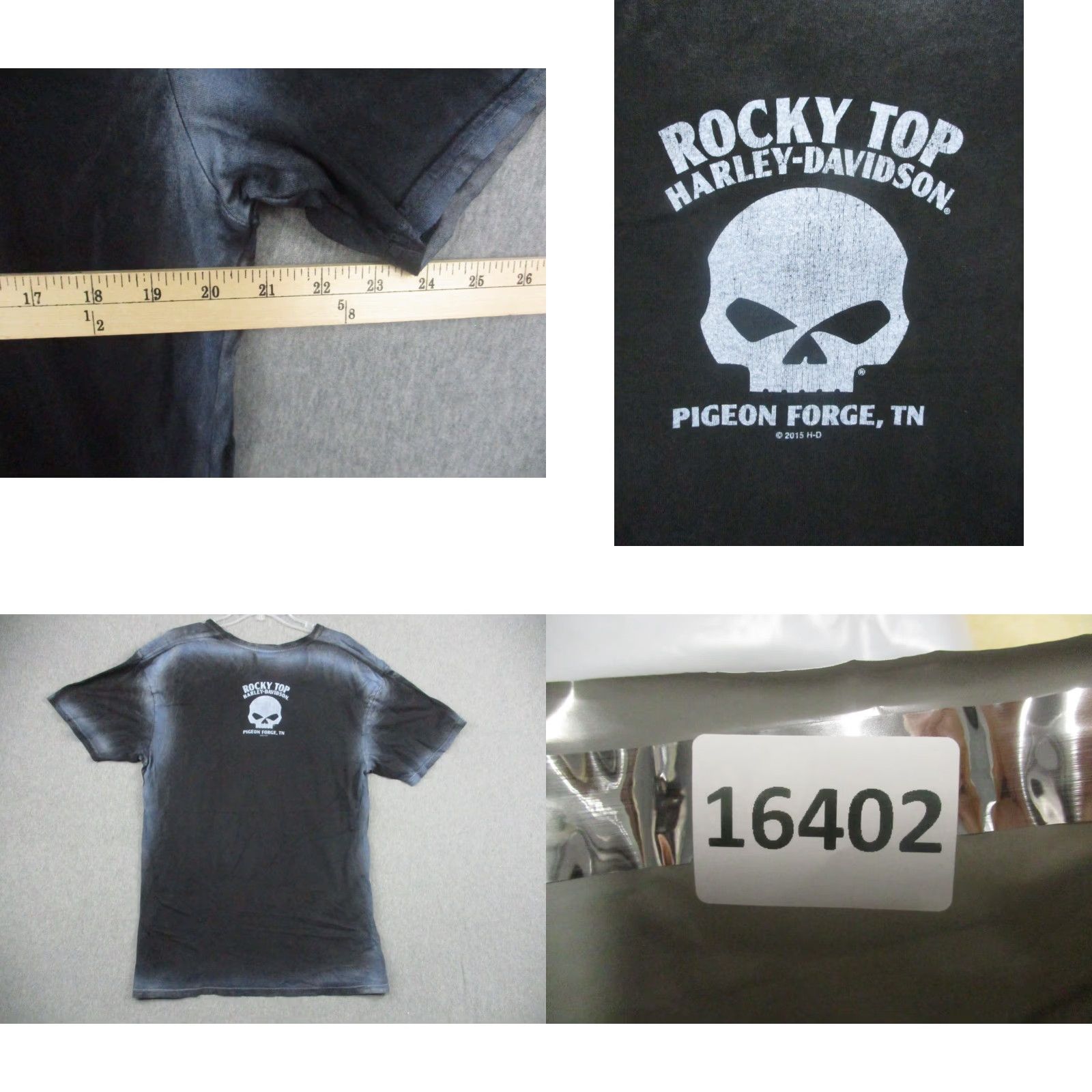 Harley Davidson Harley-Davidson Shirt Mens Large Short Sleeve Skull Biker Rocky Top TN Black Crew Neck T-Shirt 2010s Graphic Print Size US L / EU 52-54 / 3 - 8 Thumbnail