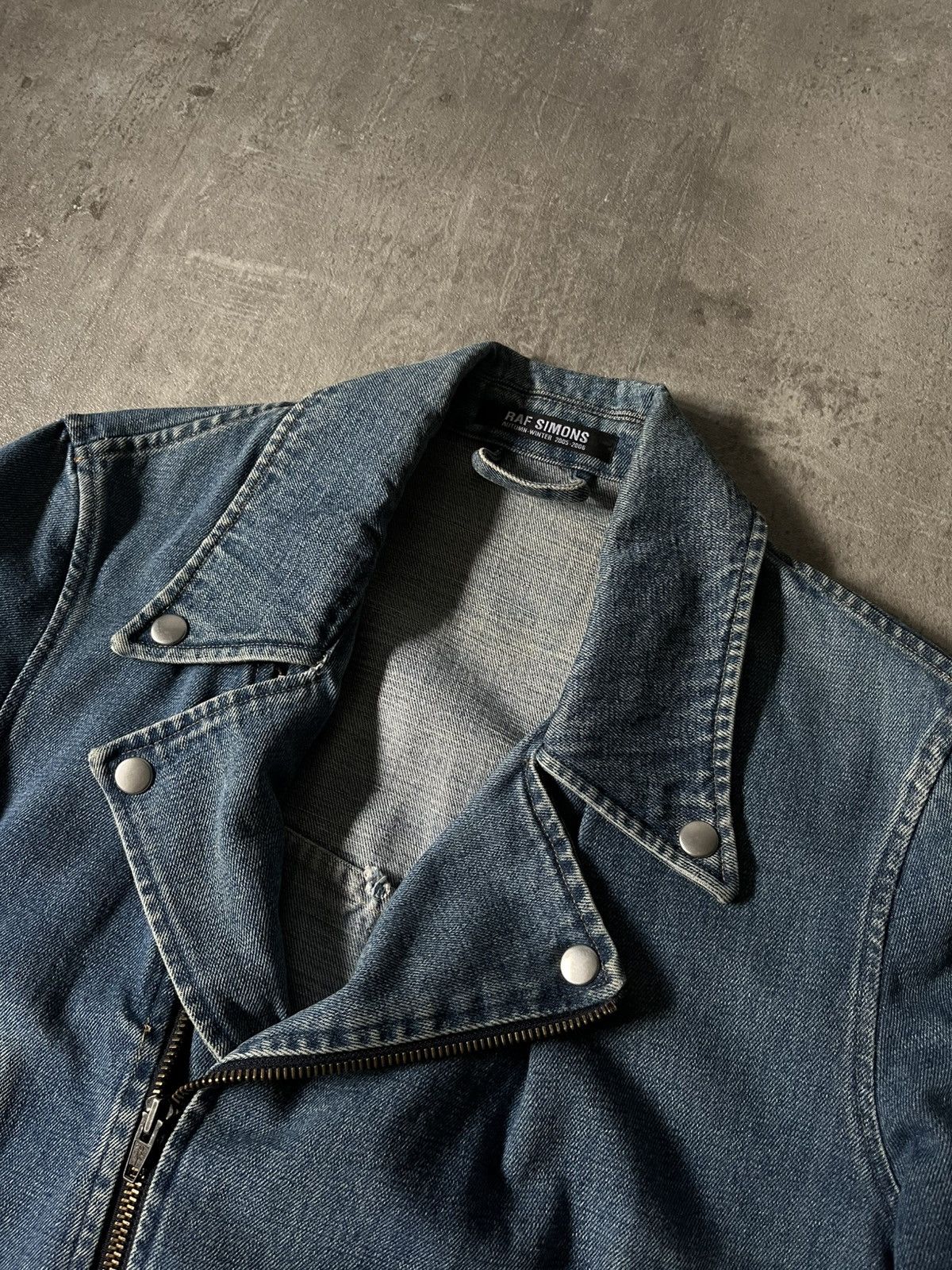 Raf Simons Raf Simons A/W 05-06 Denim Rider Jacket Archival Sample Size US M / EU 48-50 / 2 - 2 Thumbnail