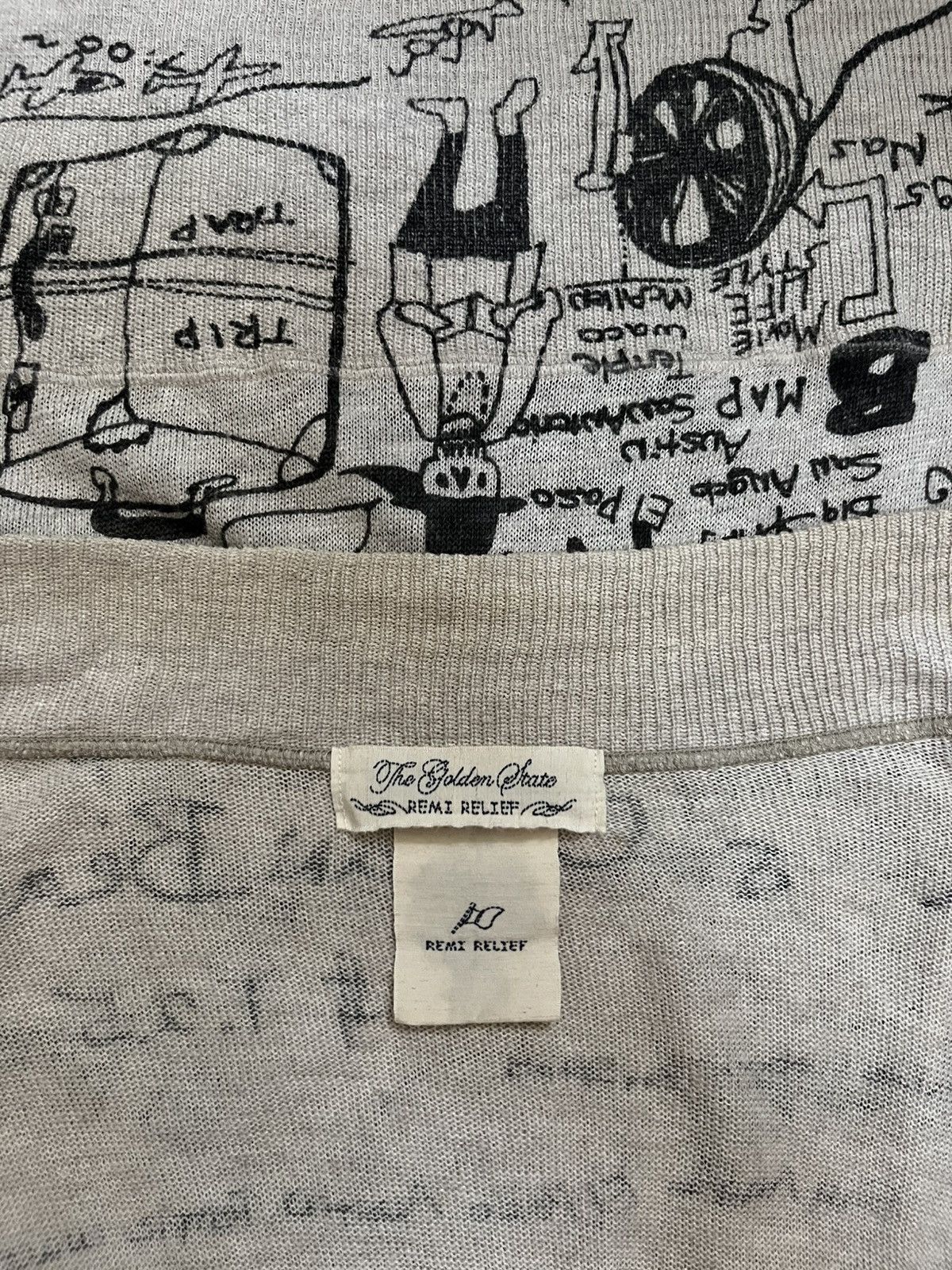 Remi Relief 2000s hand-written cardigans arts culture travel #I Size L / US 10 / IT 46 - 5 Thumbnail