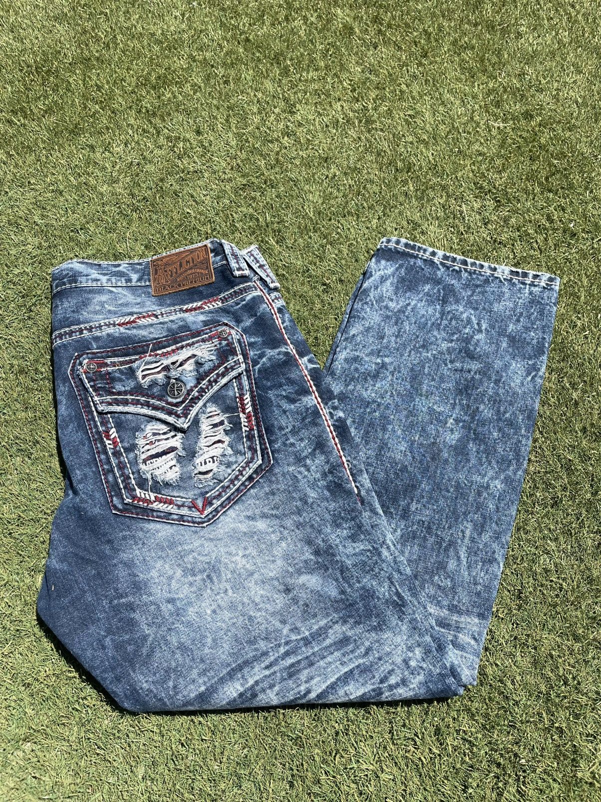 Affliction Affliction Jeans Mens size 36 x 40 Cooper Black Blue Faded Size US 36 / EU 52 - 10 Thumbnail