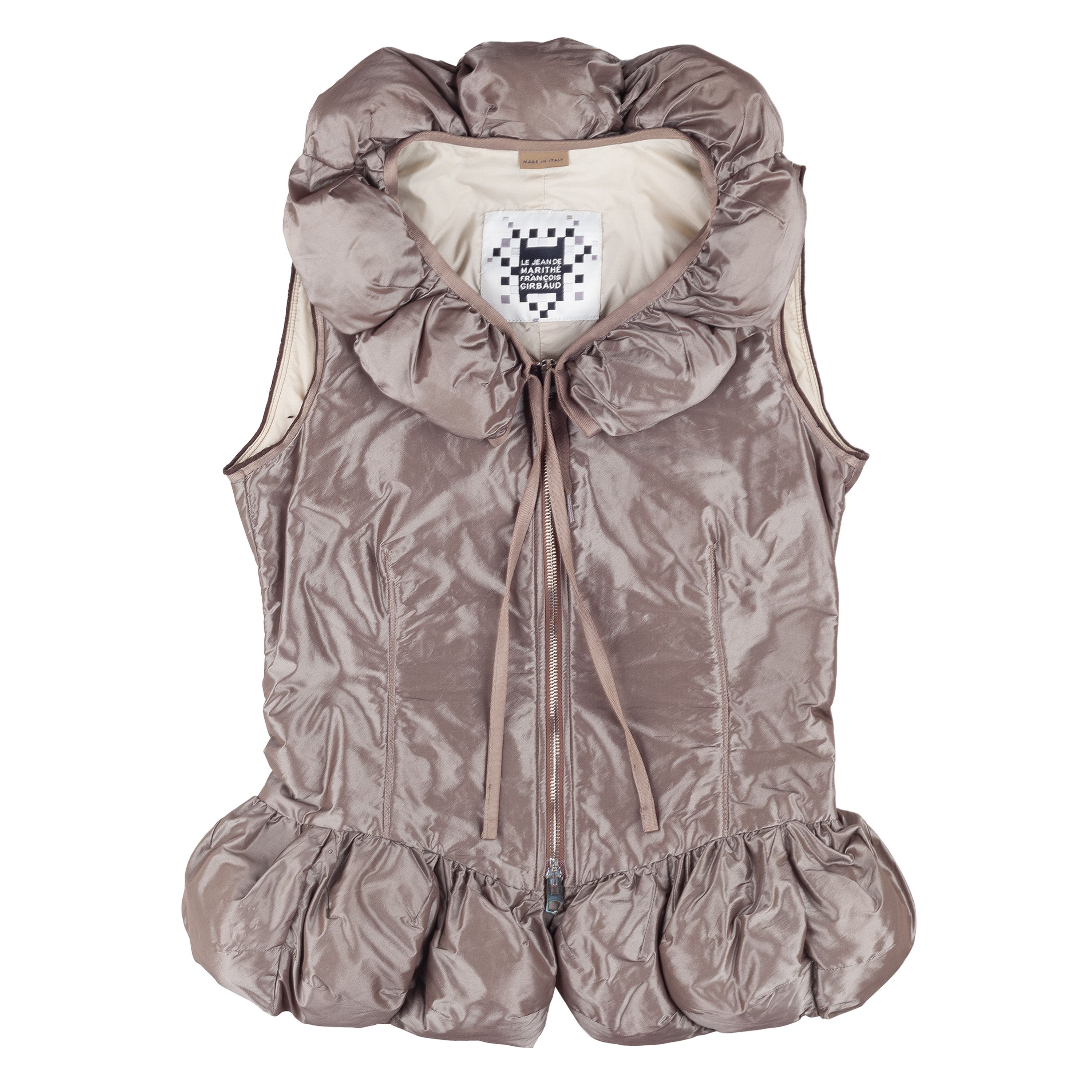 Marithe + Francois Girbaud Marithé François Girbaud Brown Bubble Puffer Vest (XS) Size XS / US 0-2 / IT 36-38 - 1 Thumbnail