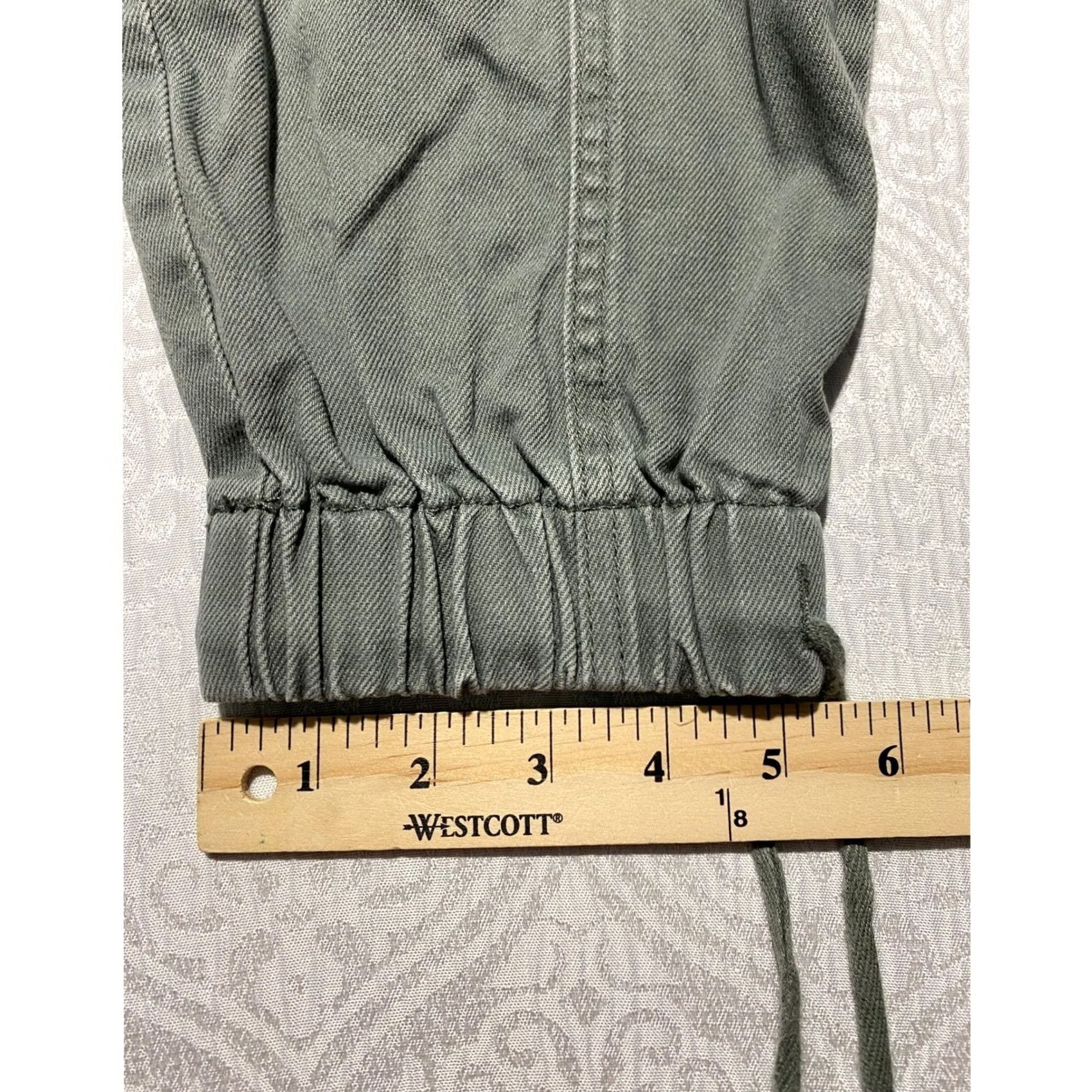 Forever 21 FOREVER 21 Womens Olive Green Cargo Jogger Pants Elastic Waist Tie Cuff Size M Size 32" / US 10 / IT 46 - 6 Thumbnail