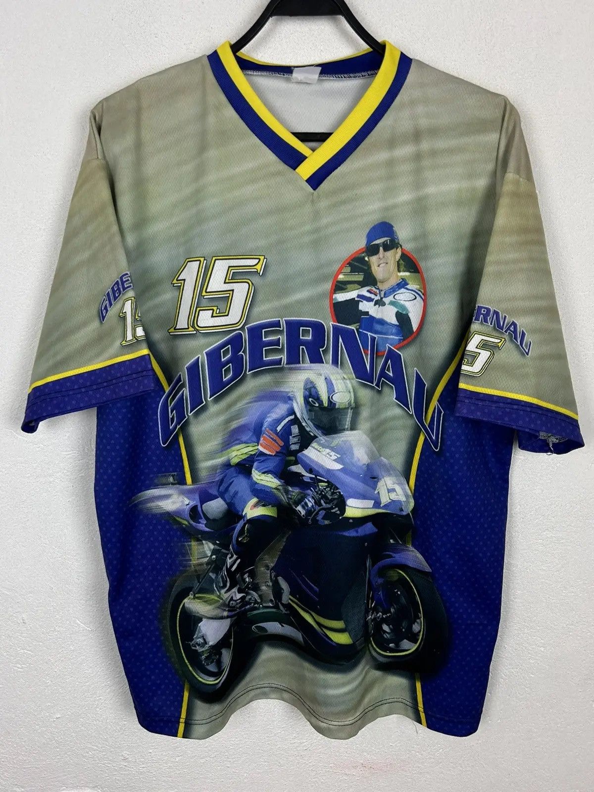 Vintage 00s Vintage Sete Gibernau Motorcycle Racer Sportswear Jersey Size US M / EU 48-50 / 2 - 1 Thumbnail