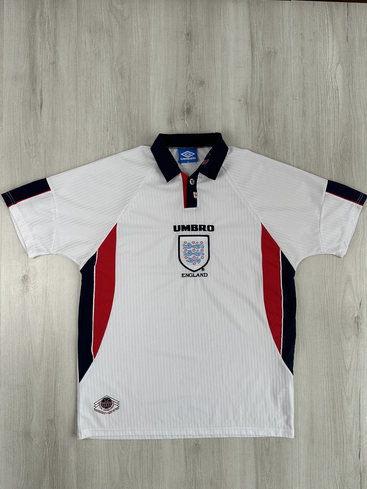 Vintage England Vintage 1998 Umbro Rare Jersey central logo Size US XL / EU 56 / 4 - 1 Thumbnail