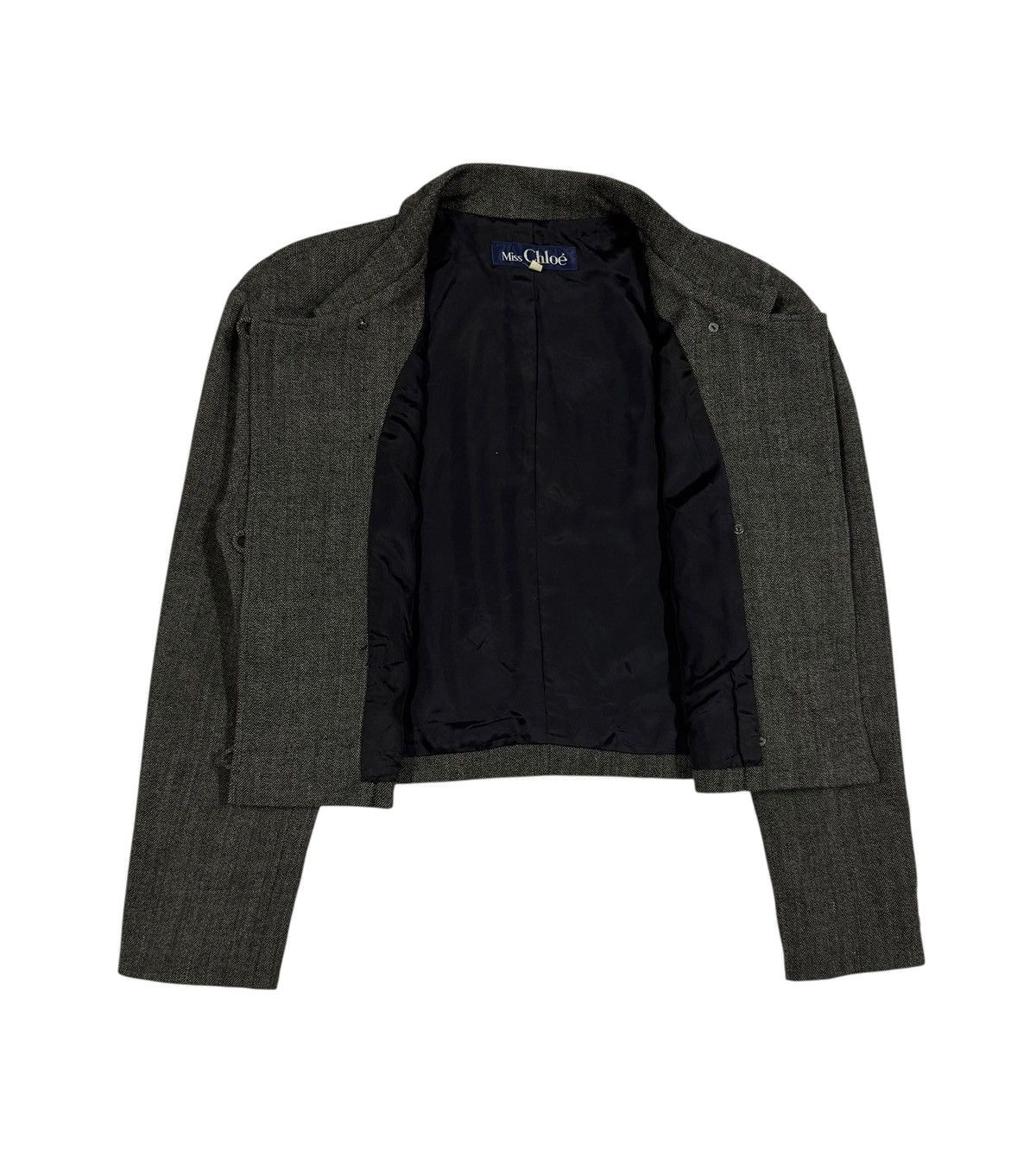 Chloe Vtg🔥90’s MissChloe Gabardine Crop Jacket Double Breasted Size S / US 4 / IT 40 - 2 Thumbnail