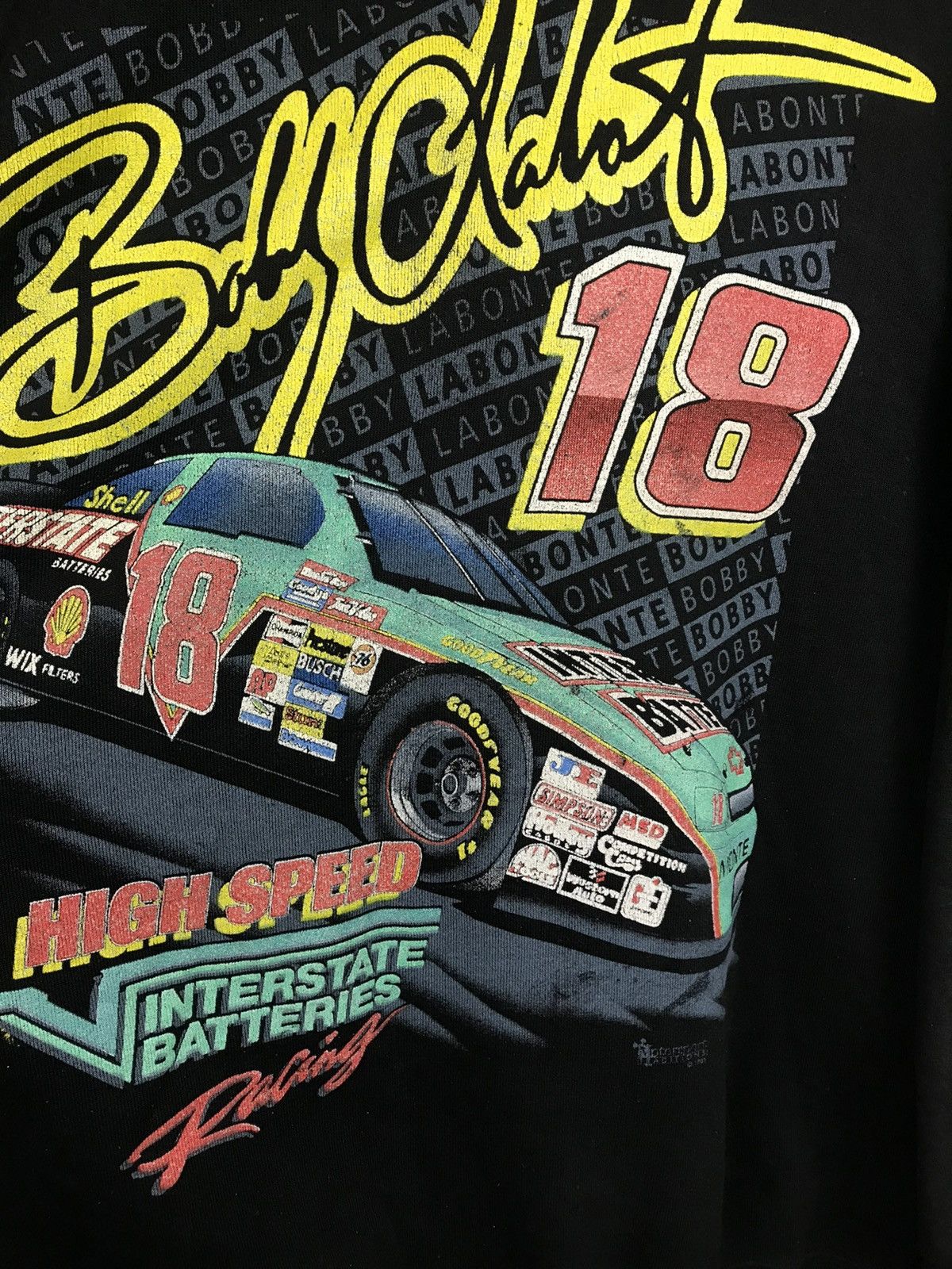 NASCAR Vintage Bobby Labonte NASCAR Racing Sweatshirt 1993 Speed Size US XXL / EU 58 / 5 - 4 Thumbnail
