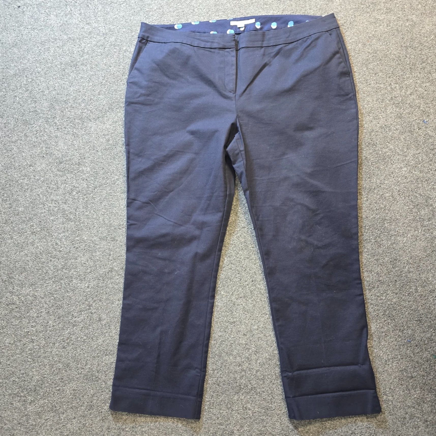 Boden Boden Pants Womens 18 Long Blue Chino Pockets High Rise Capsule Career Casual Mens Size 40" / US 18 - 2 Thumbnail