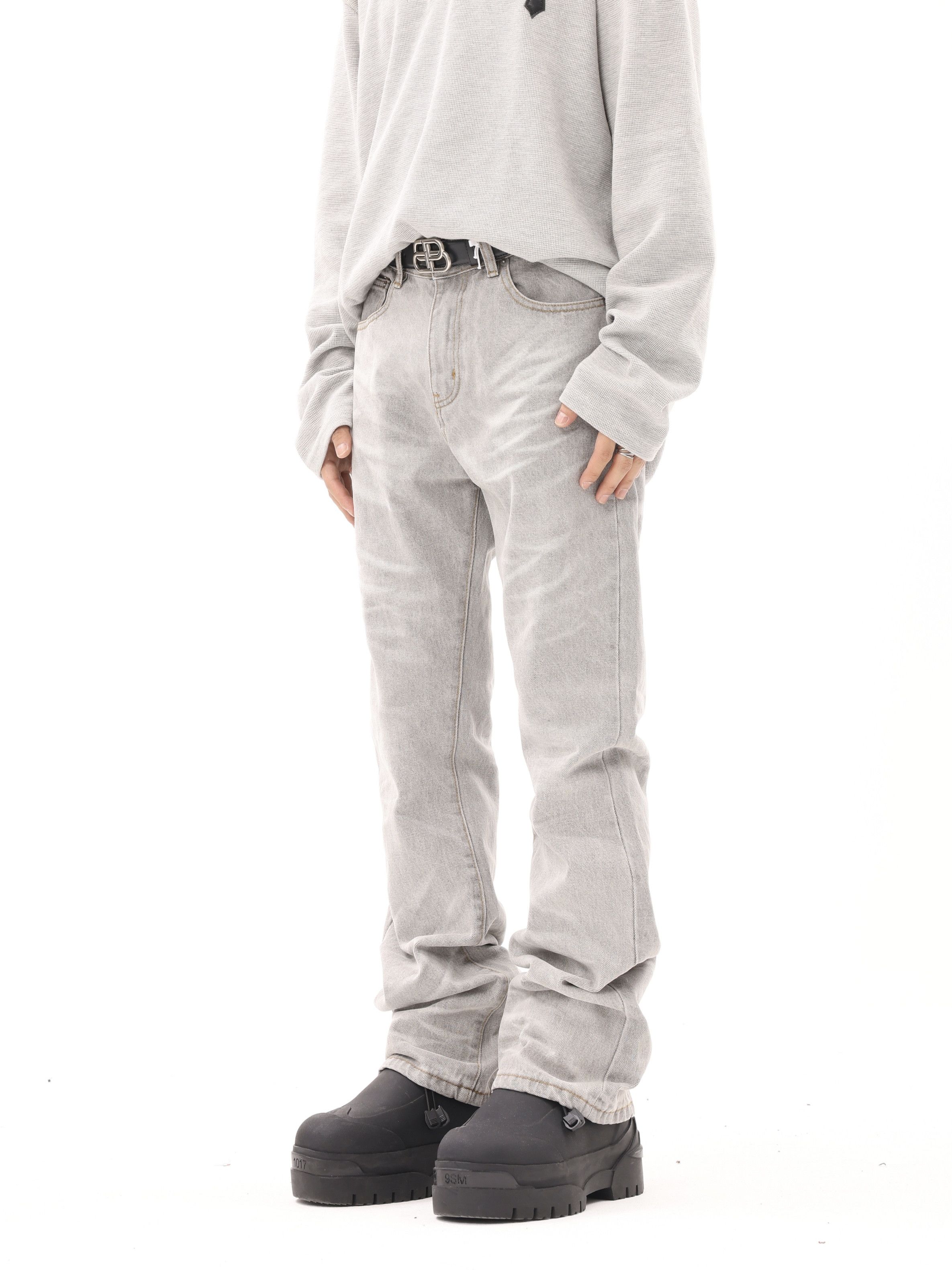 punk faded bootcut tie dye jeans