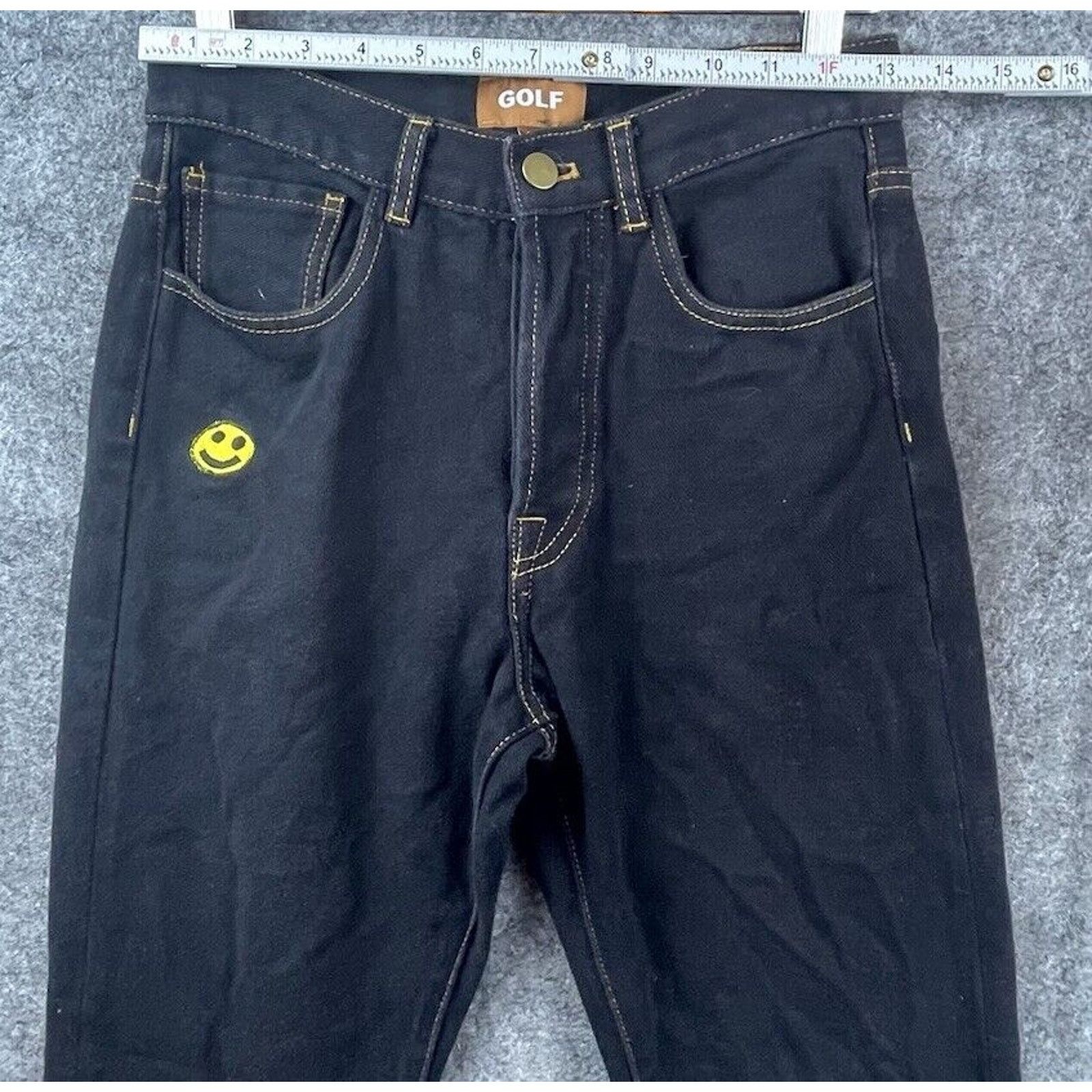 Golf Wang Golf Wang Jeans Men 28 Black Straight Smiley Face Streetwear Size US 28 / EU 44 - 5 Thumbnail