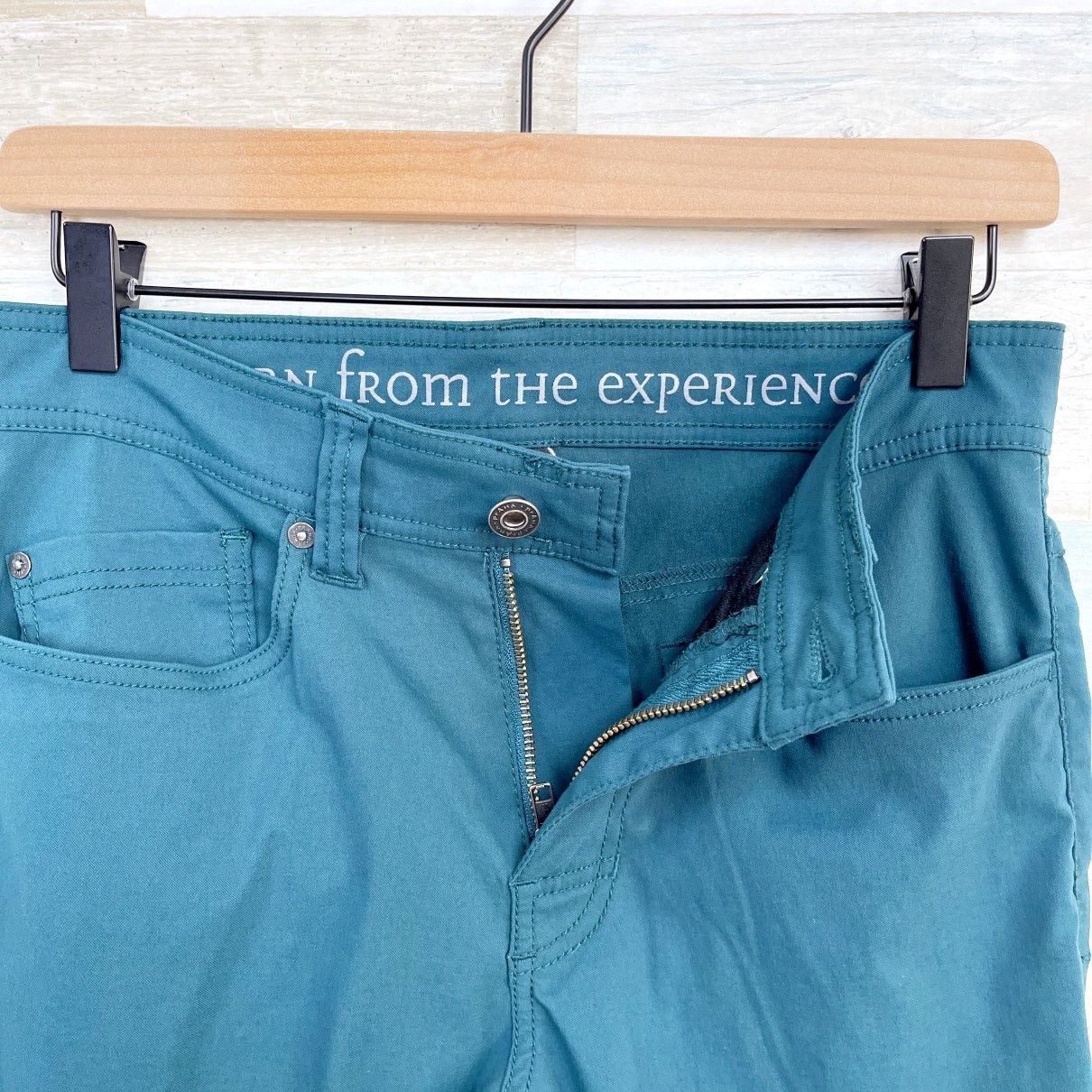 PrAna Brion Hiking Pants Green Slim Fit Nylon Mens 28x28