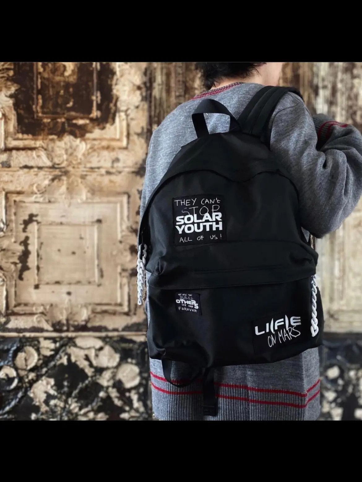Raf Simons Patches & Chain Backpack