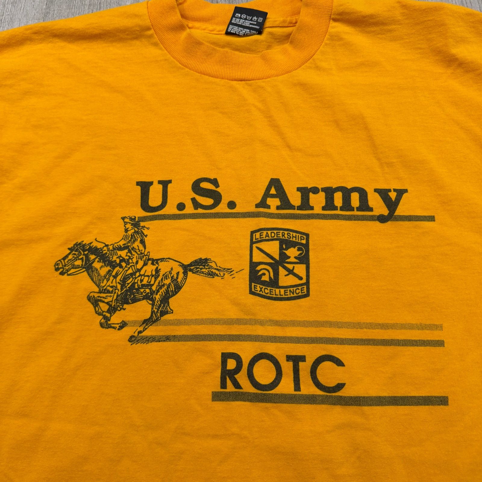 Vintage Vintage U.S. Army ROTC Shirt Men's Extra Large Yellow 90s Size US XL / EU 56 / 4 - 3 Thumbnail