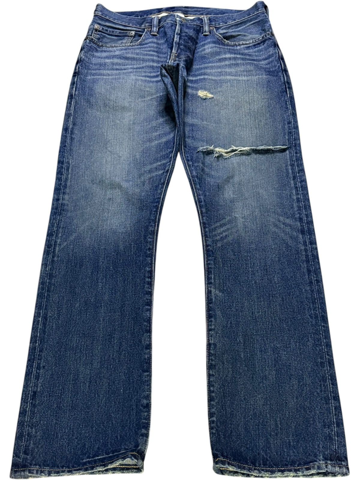 Japanese Brand Vintage Japanese Brand Mud Wash Distressed Ripped Jeans Size US 30 / EU 46 - 1 Thumbnail