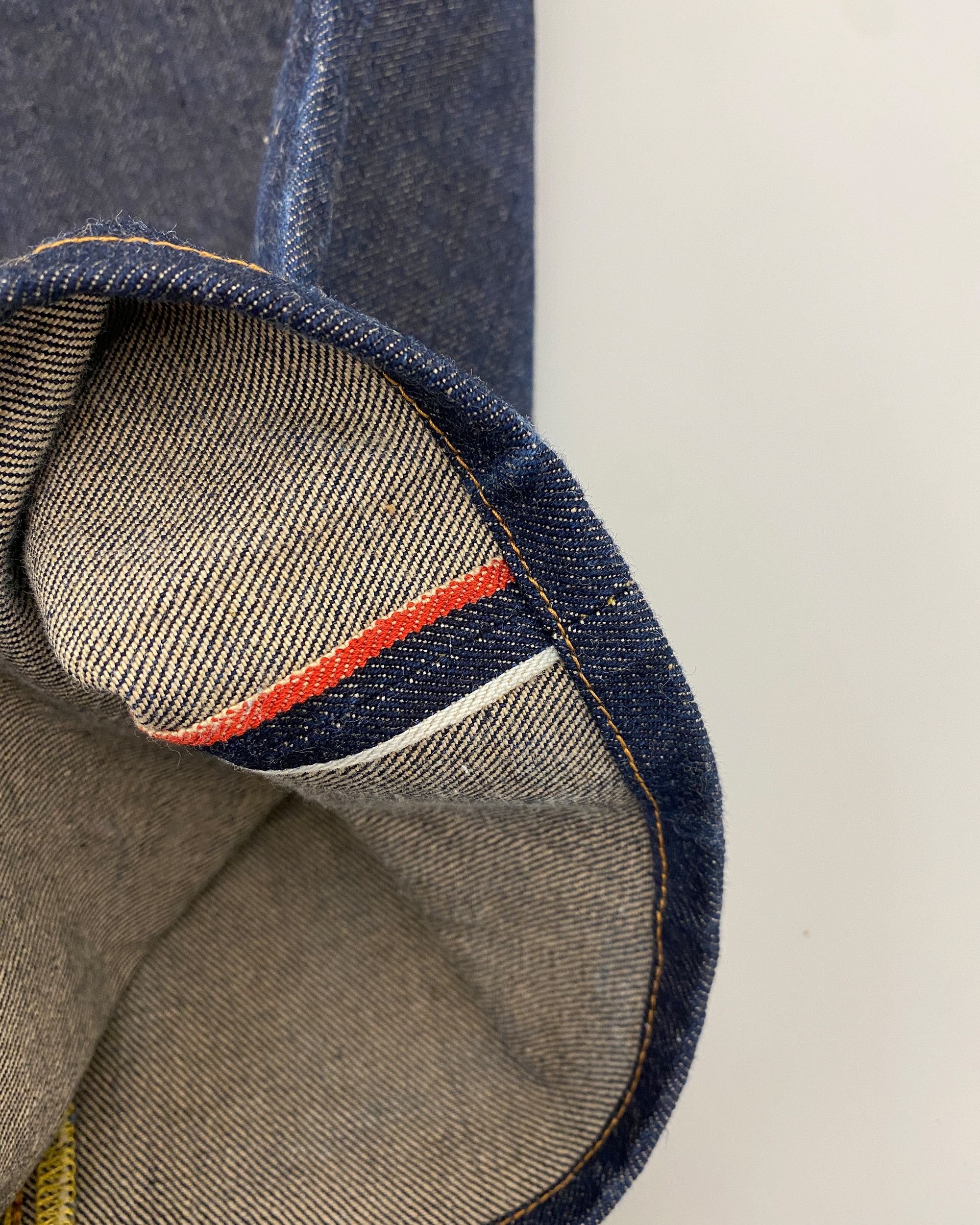 Evisu 1990s Big Yellow Logo Selvedge Denim Size US 34 / EU 50 - 5 Thumbnail