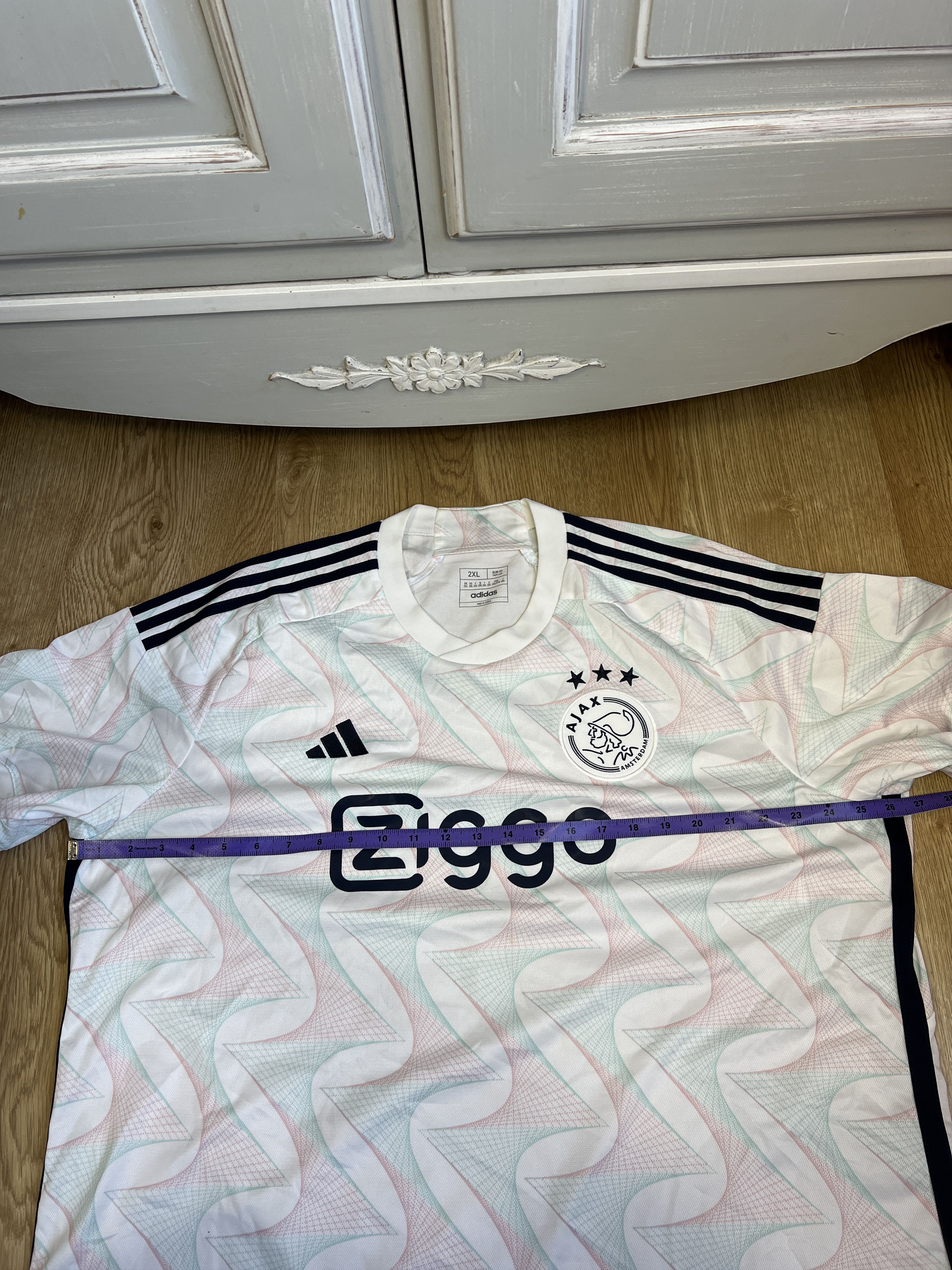 Adidas adidas ajax amsterdam soccer jersey size 2xl white black Size US XXL / EU 58 / 5 - 6 Thumbnail