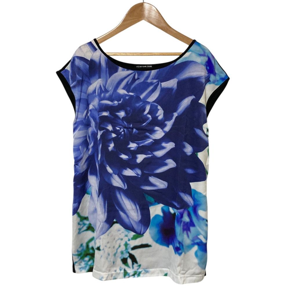Other Other VIVIENNE TAM Flower Print Sleeveless Blouse Textile Tops DUTY FREE for USA Size ONE SIZE - 1 Thumbnail